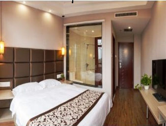Guest room at the Super 8 by Wyndham Kaifeng DaLiangMen Qingming Shang He Yuan in Kaifeng, Other than US/Canada