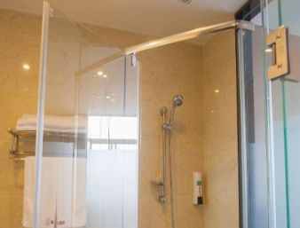 Guest room at the Super 8 by Wyndham Hai Men Trade Walking Street in Nantong, Jiangsu, Other than US/Canada