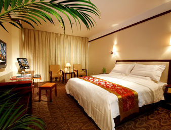 Guest room at the Super 8 by Wyndham Hankou Railway Station in Wuhan, Other than US/Canada