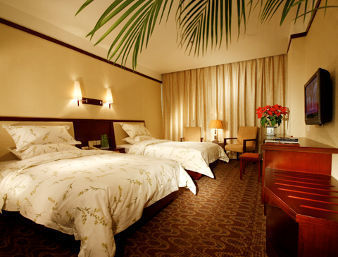 Guest room at the Super 8 by Wyndham Hankou Railway Station in Wuhan, Other than US/Canada