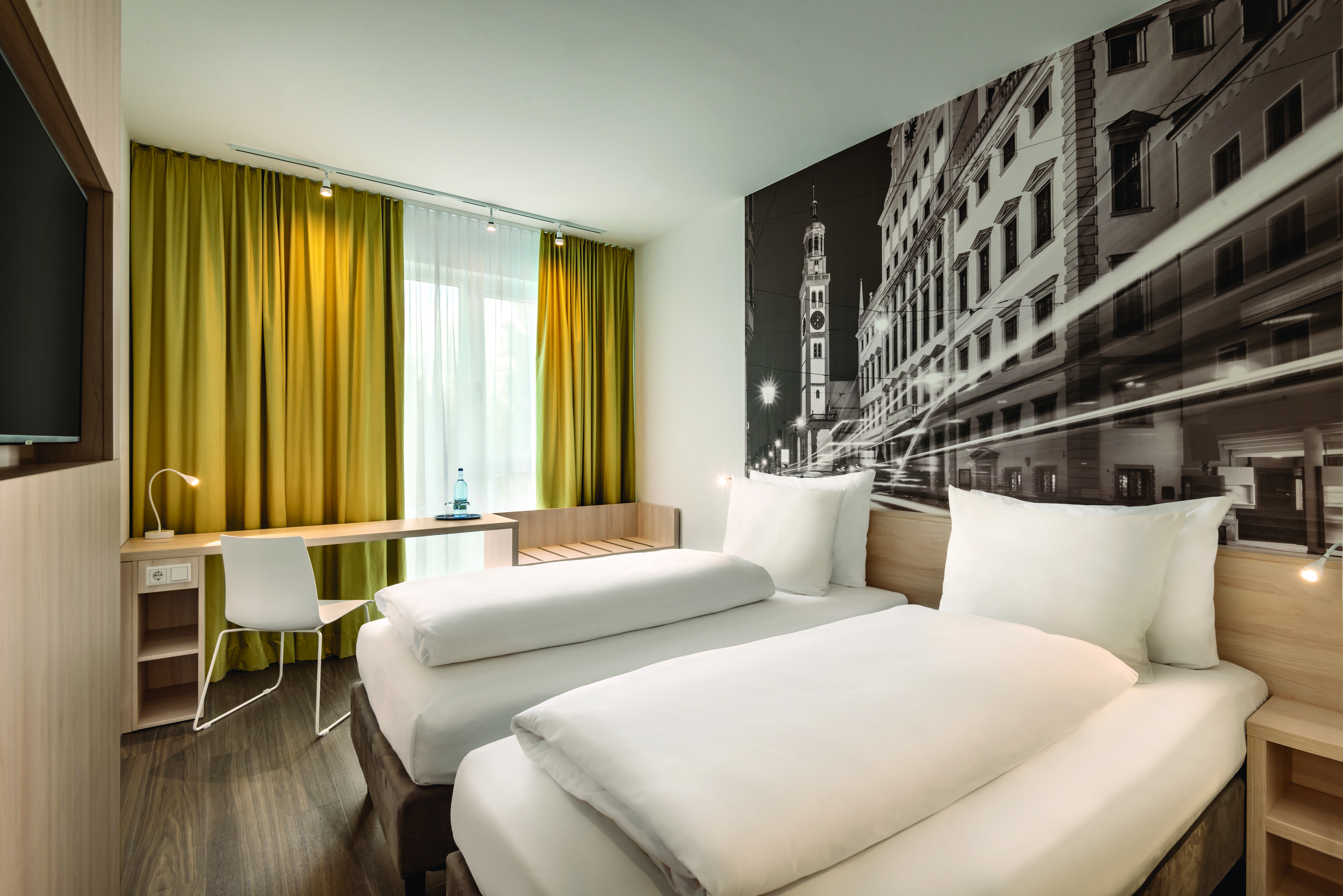 Guest room at the Super 8 by Wyndham Augsburg in Augsburg, Other than US/Canada