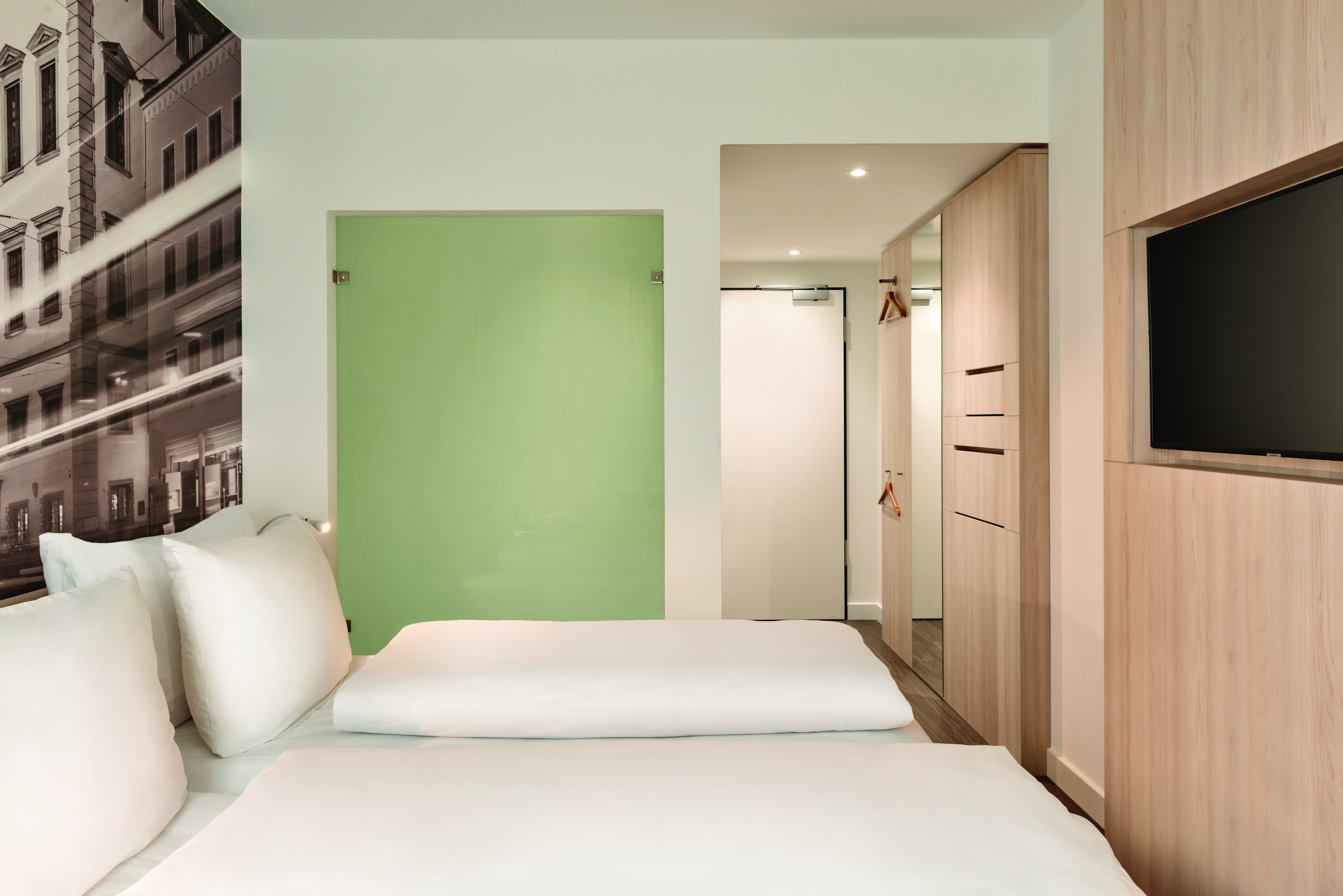 Guest room at the Super 8 by Wyndham Augsburg in Augsburg, Other than US/Canada