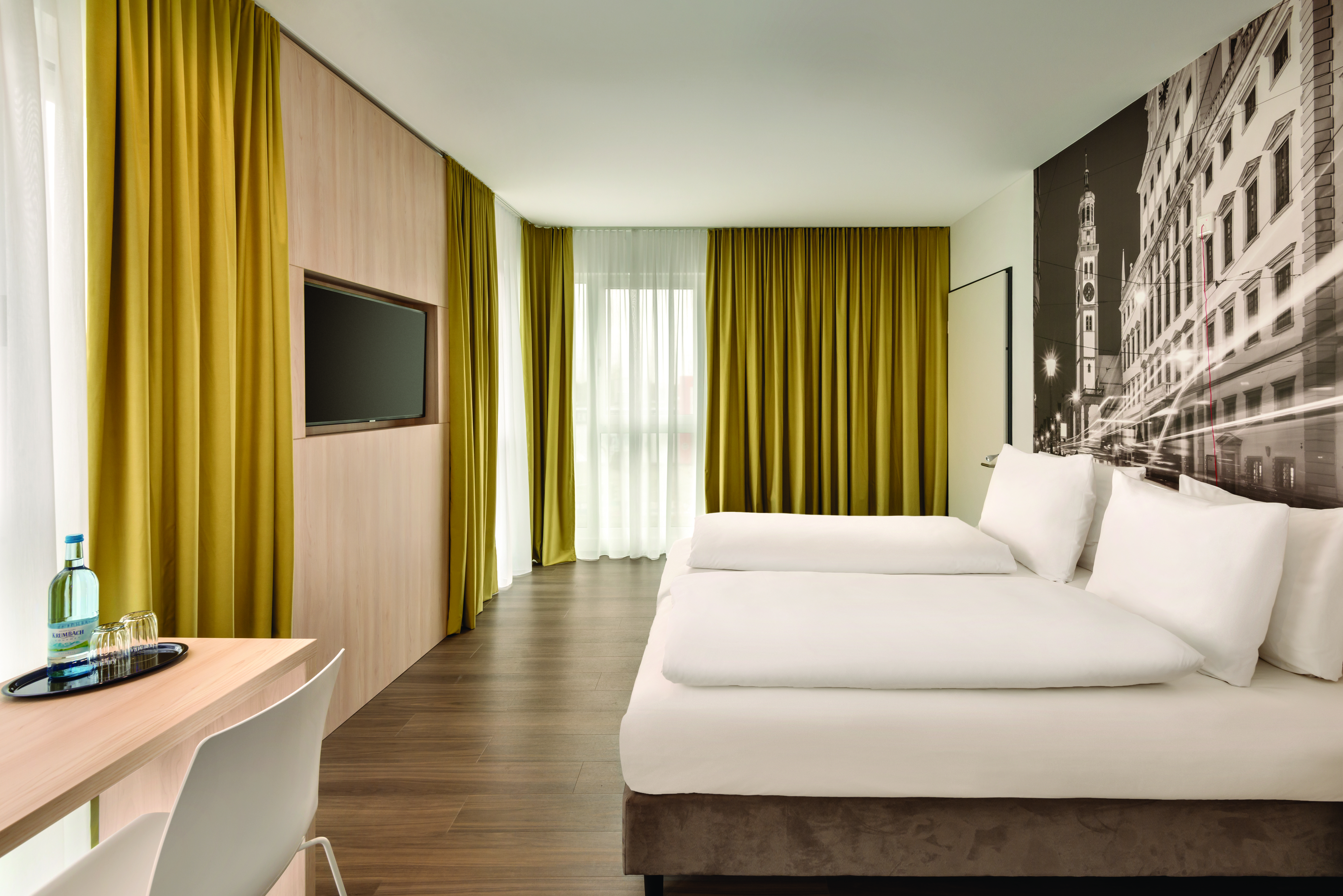 Guest room at the Super 8 by Wyndham Augsburg in Augsburg, Other than US/Canada