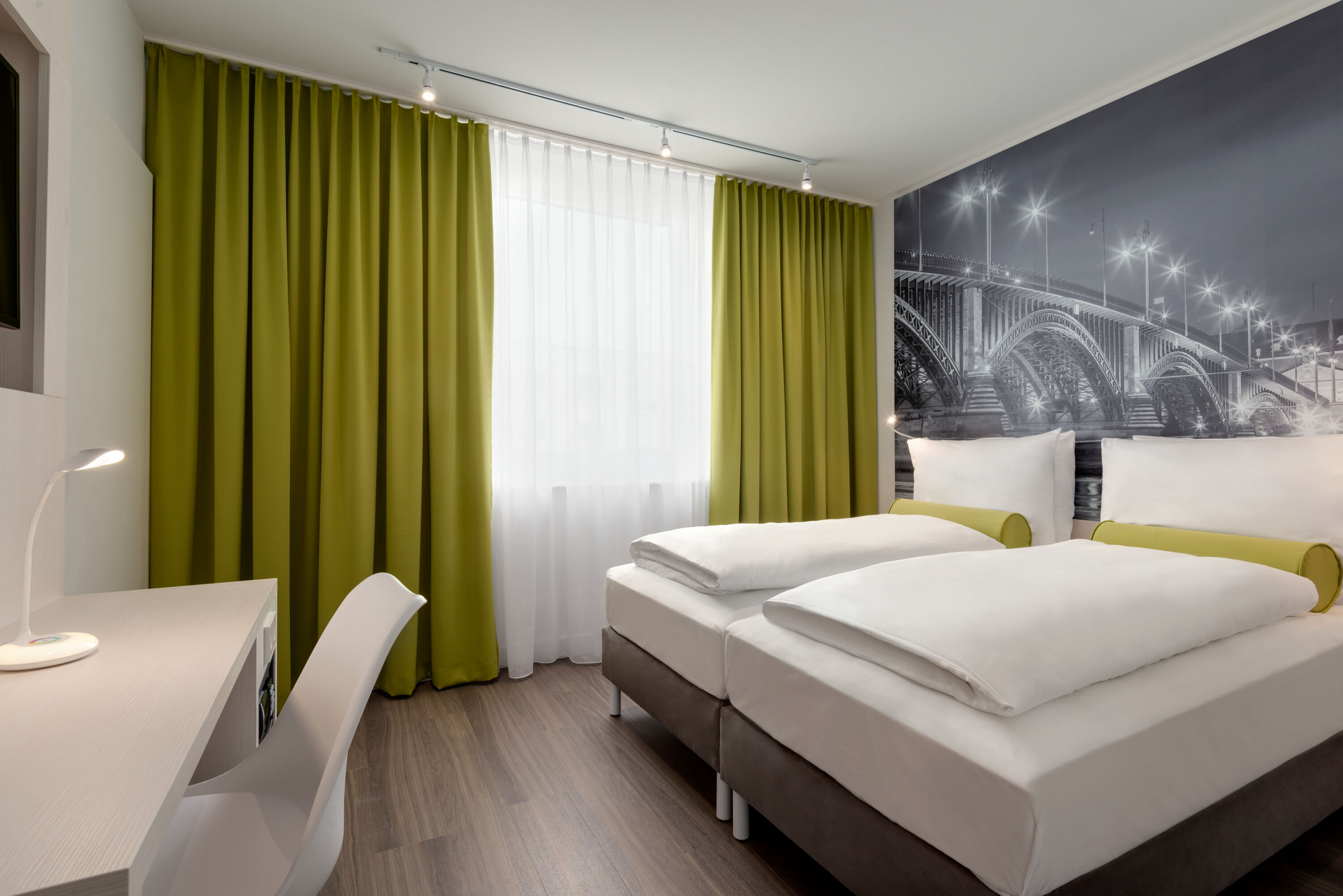 Guest room at the Super 8 by Wyndham Mainz Zollhafen in Mainz, Other than US/Canada