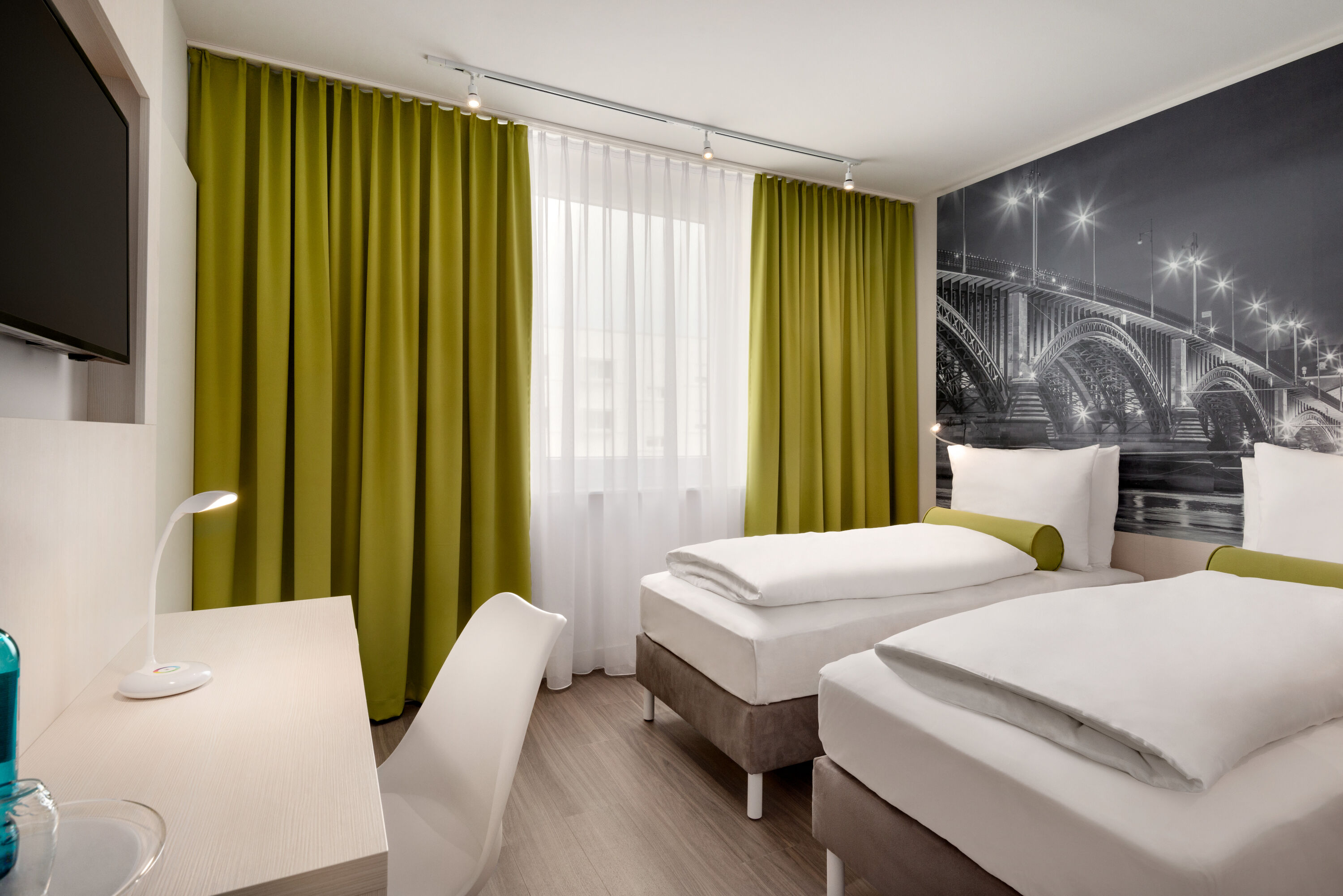 Guest room at the Super 8 by Wyndham Mainz Zollhafen in Mainz, Other than US/Canada