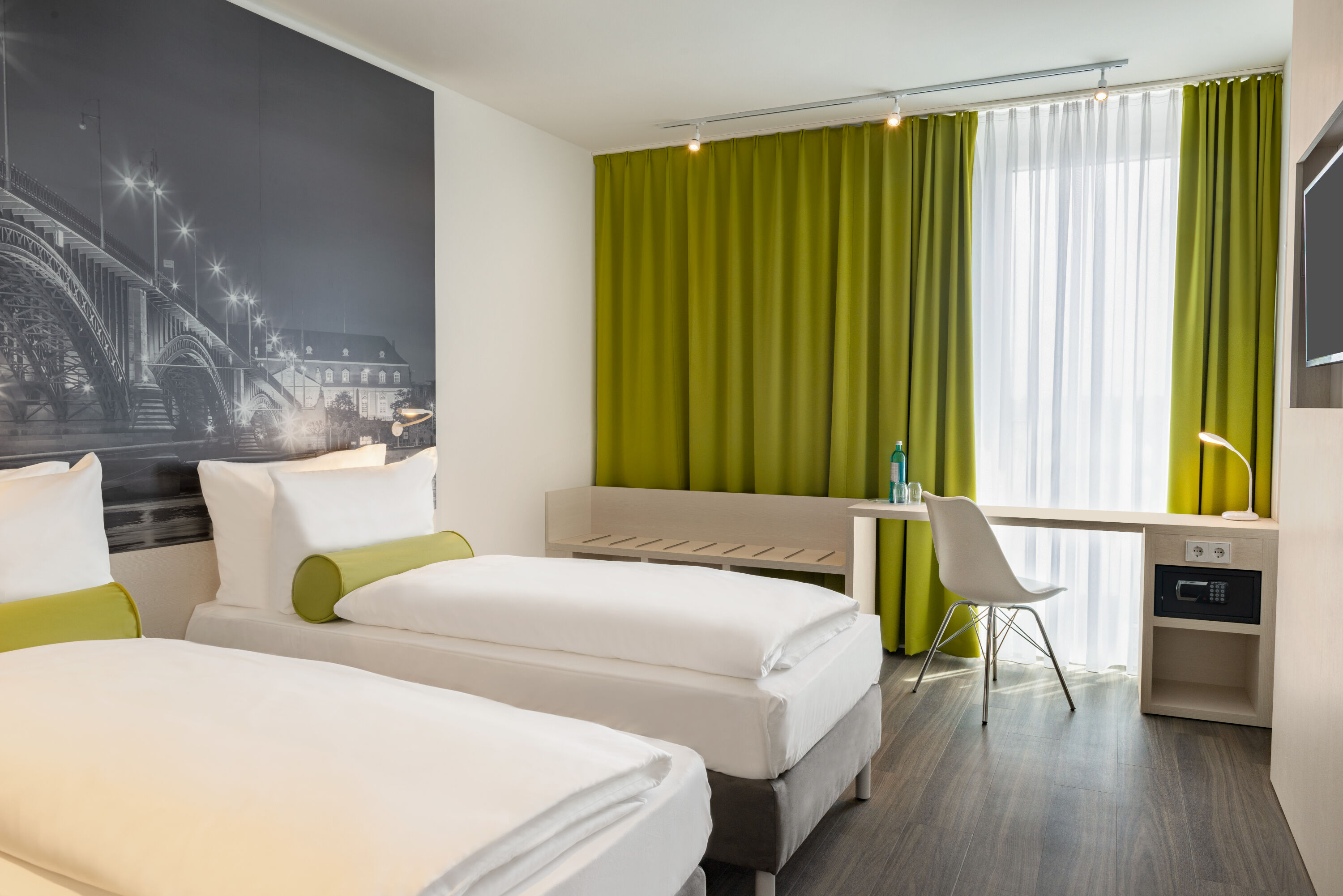 Guest room at the Super 8 by Wyndham Mainz Zollhafen in Mainz, Other than US/Canada