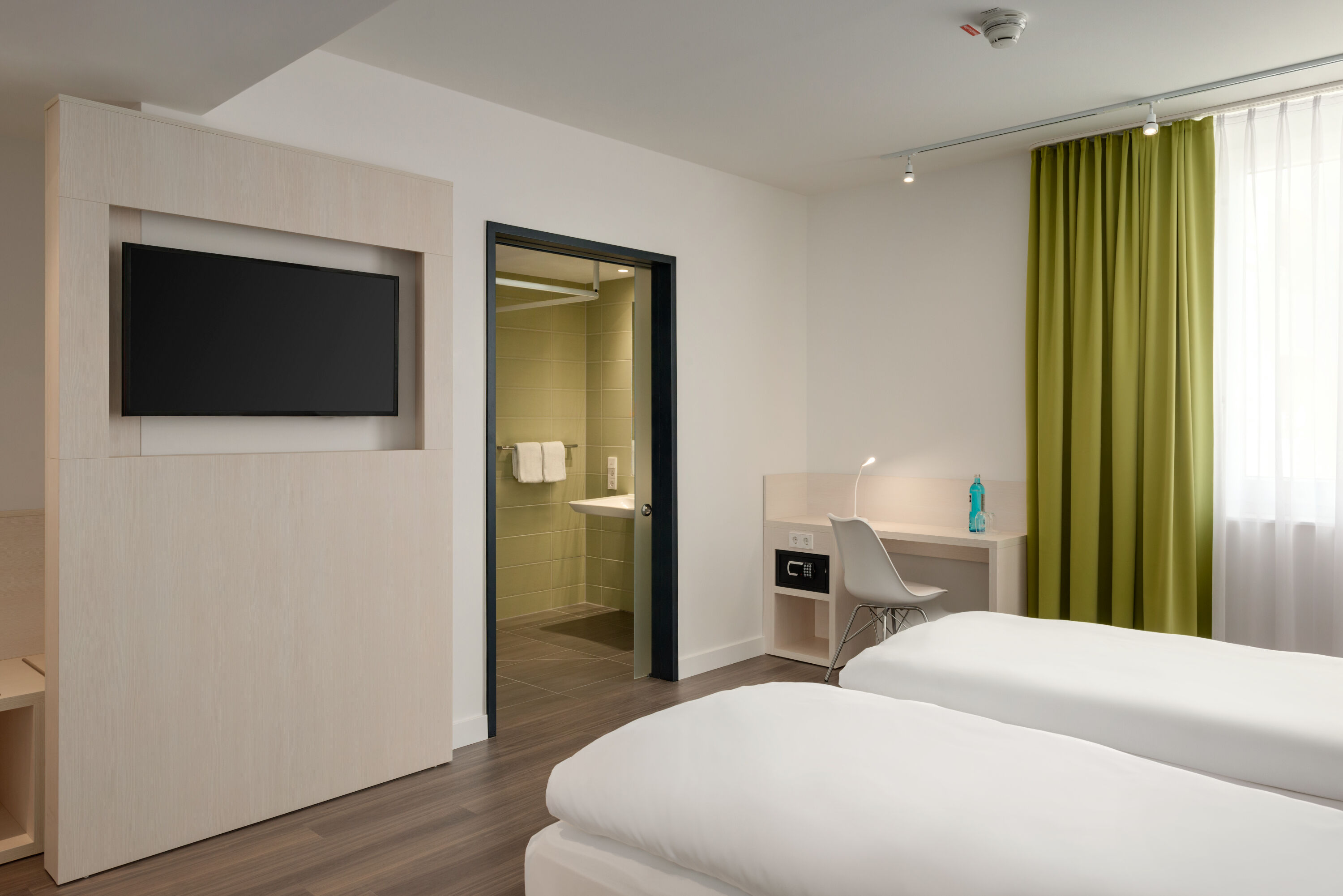 Guest room at the Super 8 by Wyndham Mainz Zollhafen in Mainz, Other than US/Canada