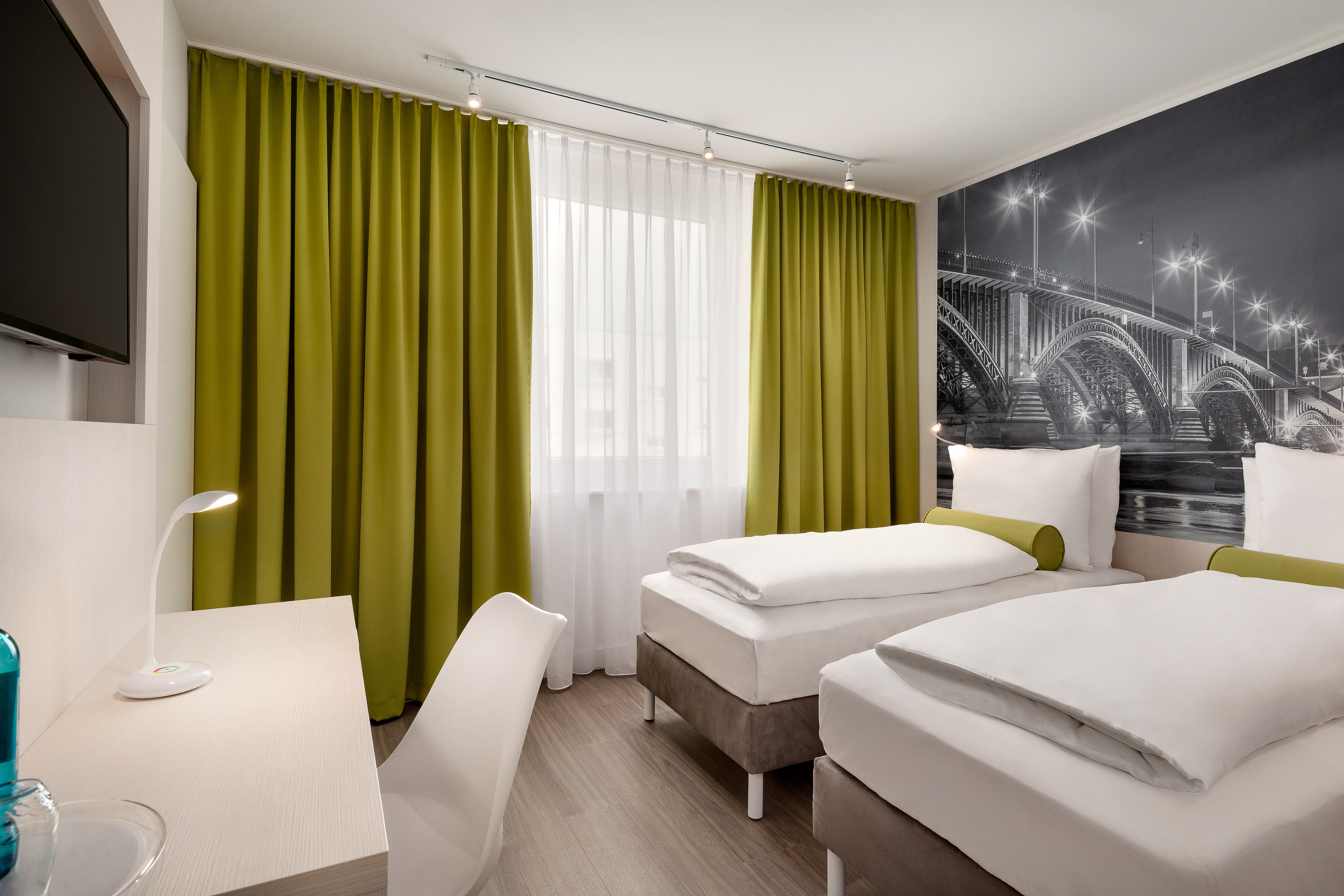 Guest room at the Super 8 by Wyndham Mainz Zollhafen in Mainz, Other than US/Canada