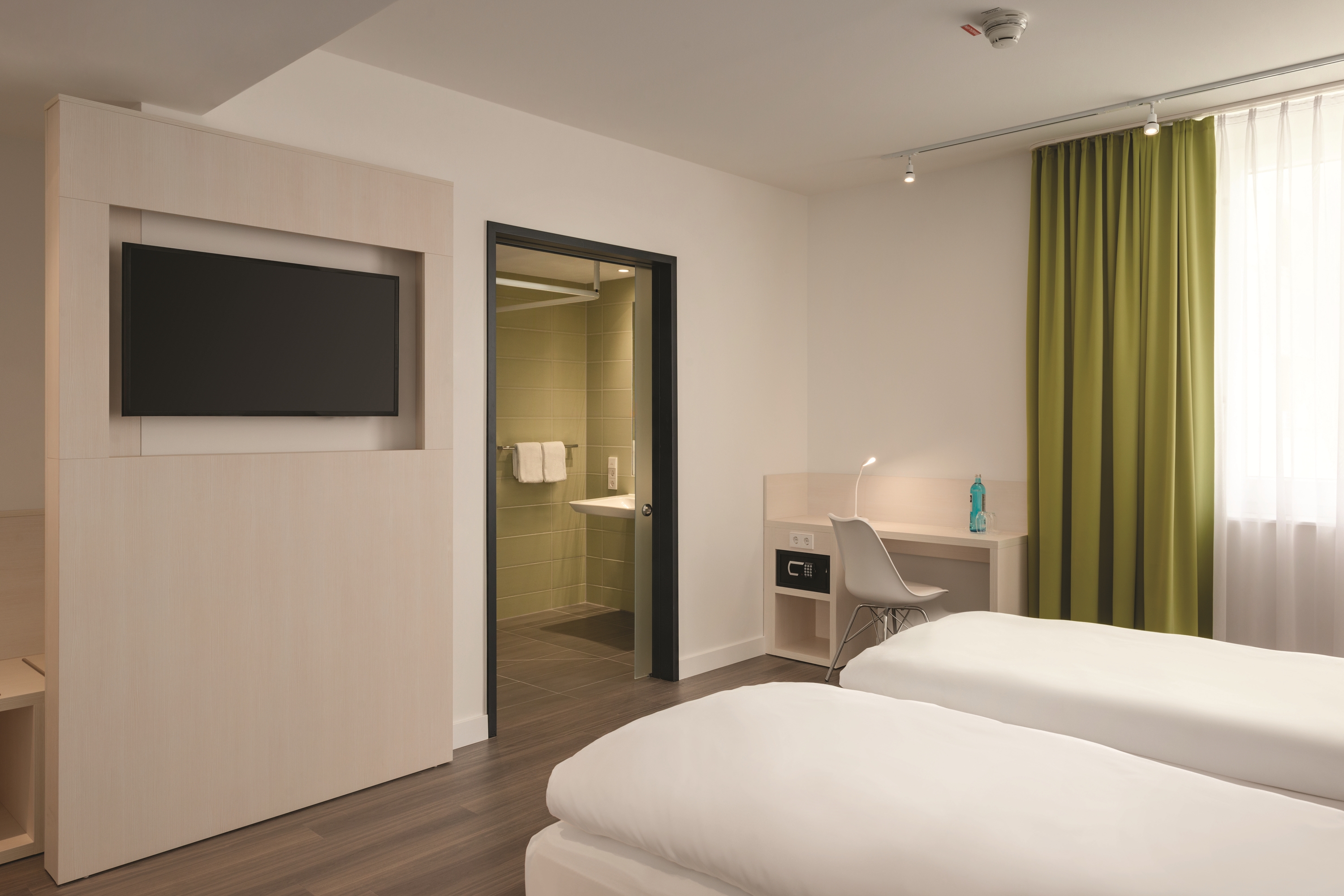 Guest room at the Super 8 by Wyndham Mainz Zollhafen in Mainz, Other than US/Canada