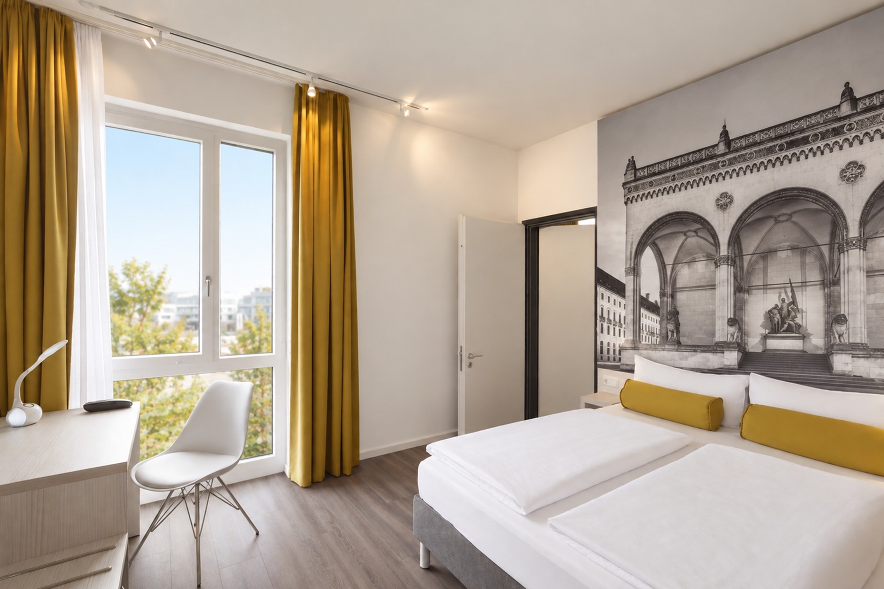 Guest room at the Super 8 by Wyndham Munich City North in Munich, Other than US/Canada