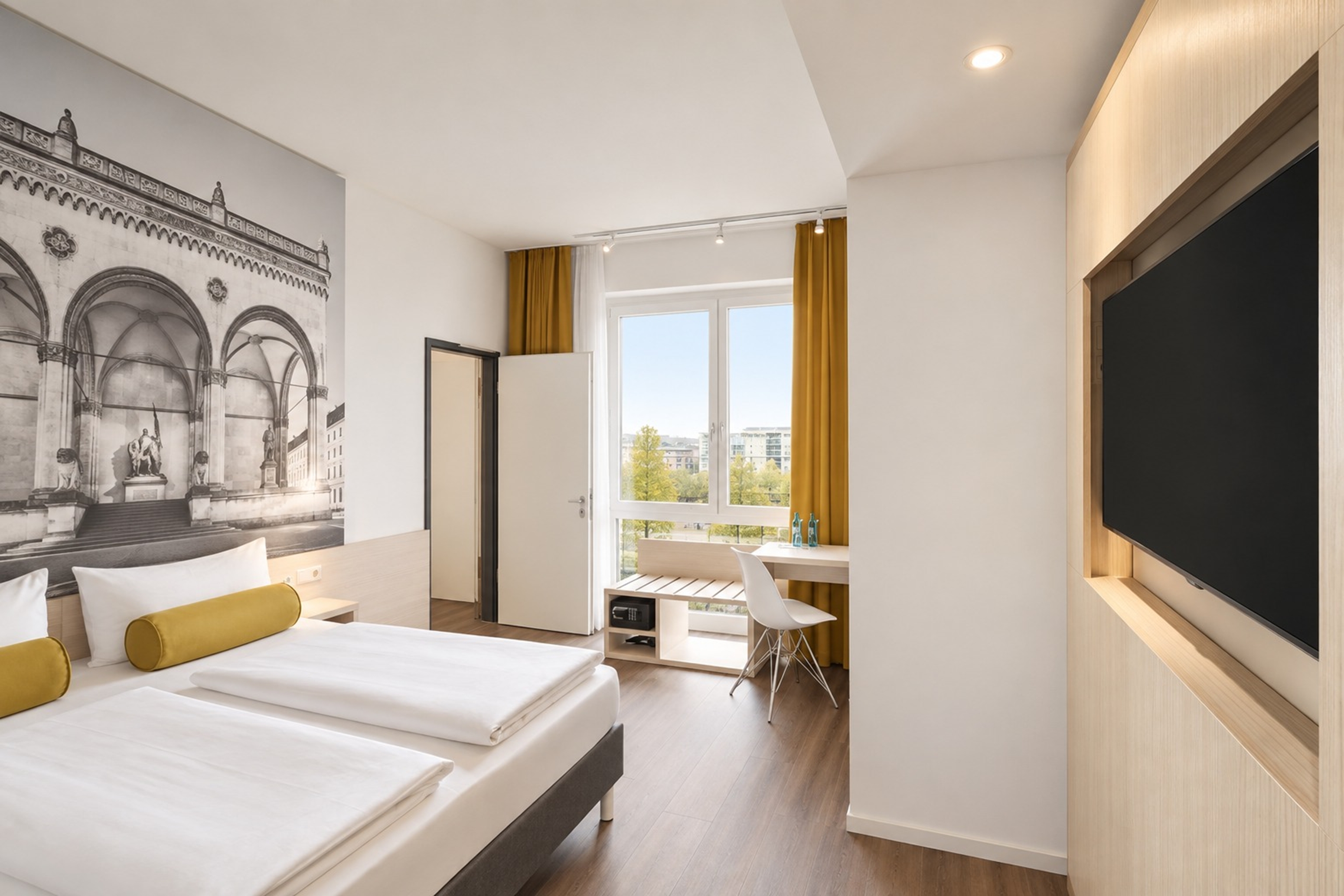 Guest room at the Super 8 by Wyndham Munich City North in Munich, Other than US/Canada