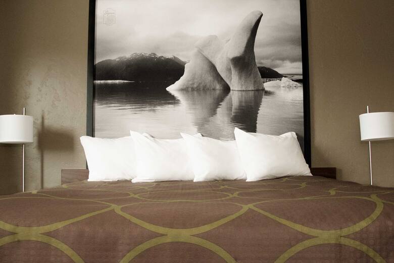 Guest room at the Super 8 Juneau in Juneau, Alaska