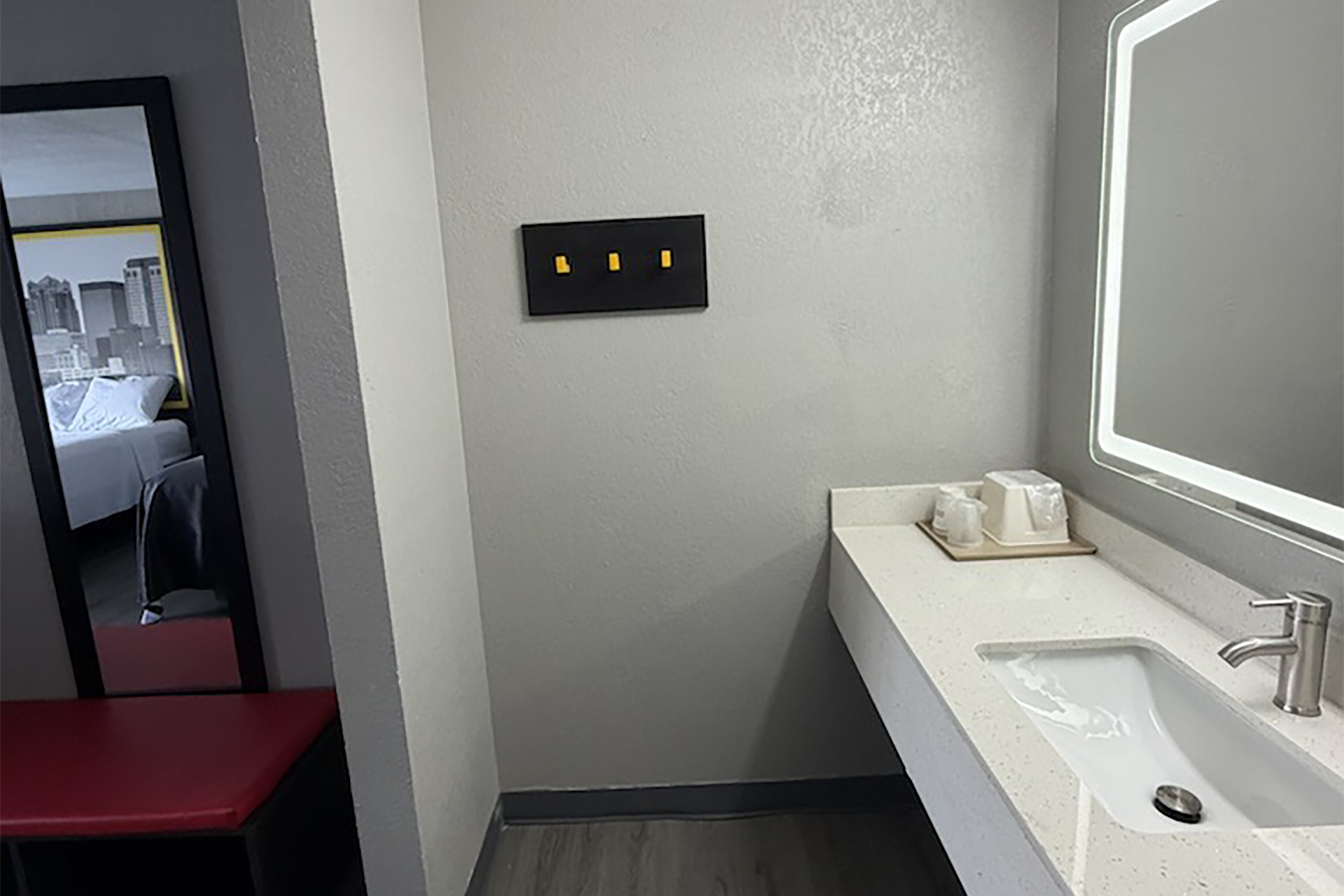 Guest room at the Super 8 by Wyndham Birmingham in Birmingham, Alabama