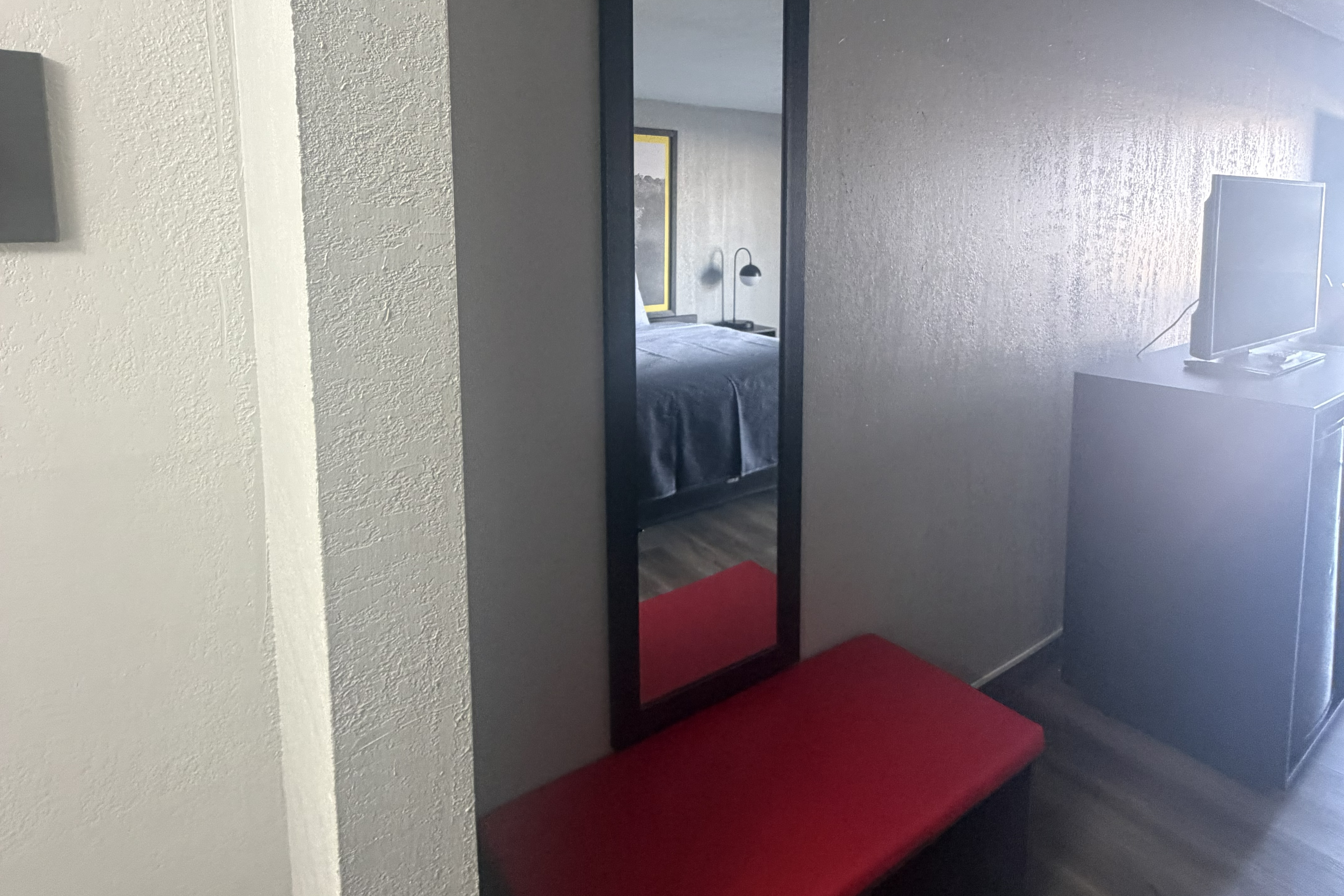 Guest room at the Super 8 by Wyndham Birmingham in Birmingham, Alabama