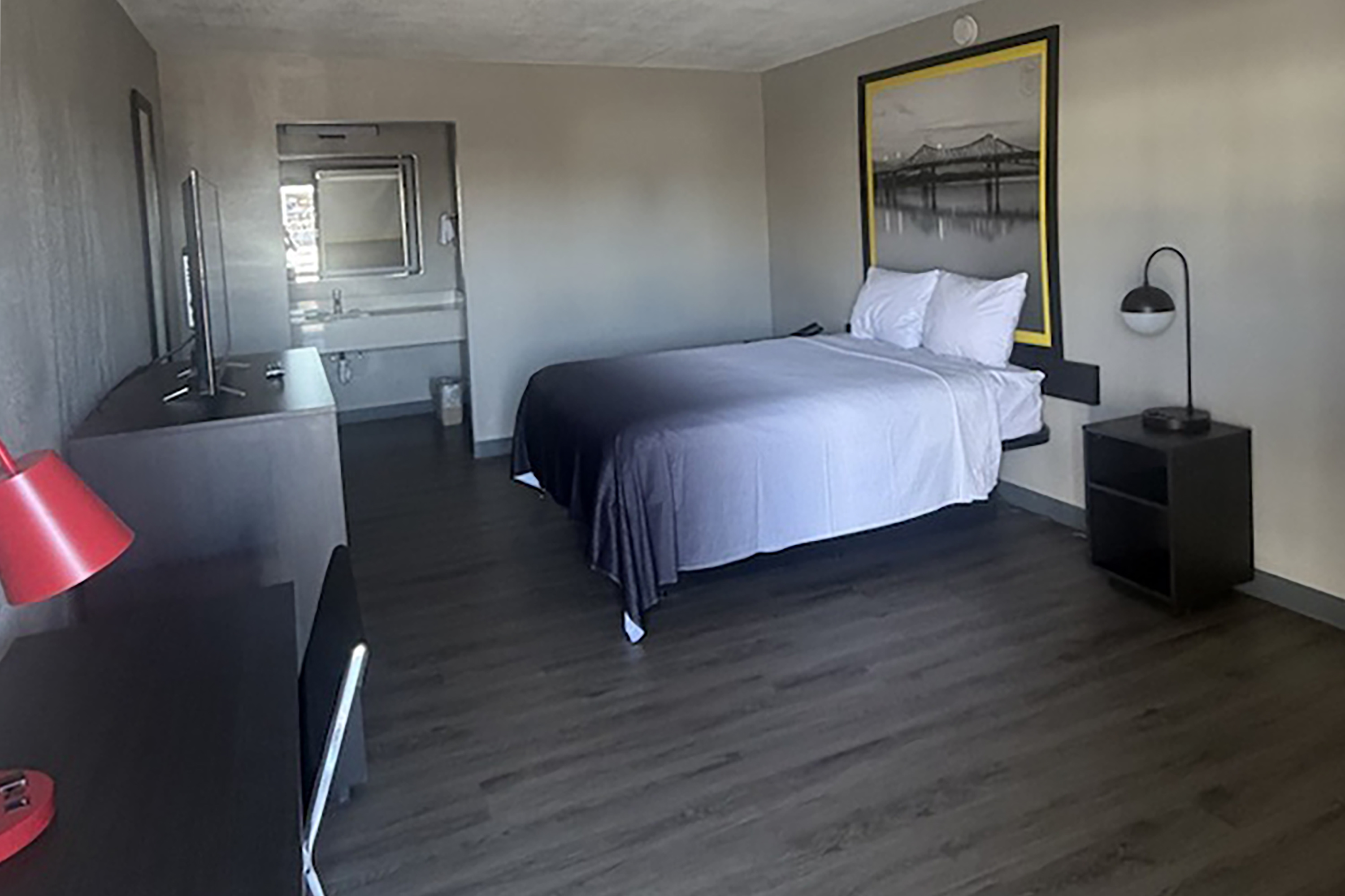 Guest room at the Super 8 by Wyndham Birmingham in Birmingham, Alabama