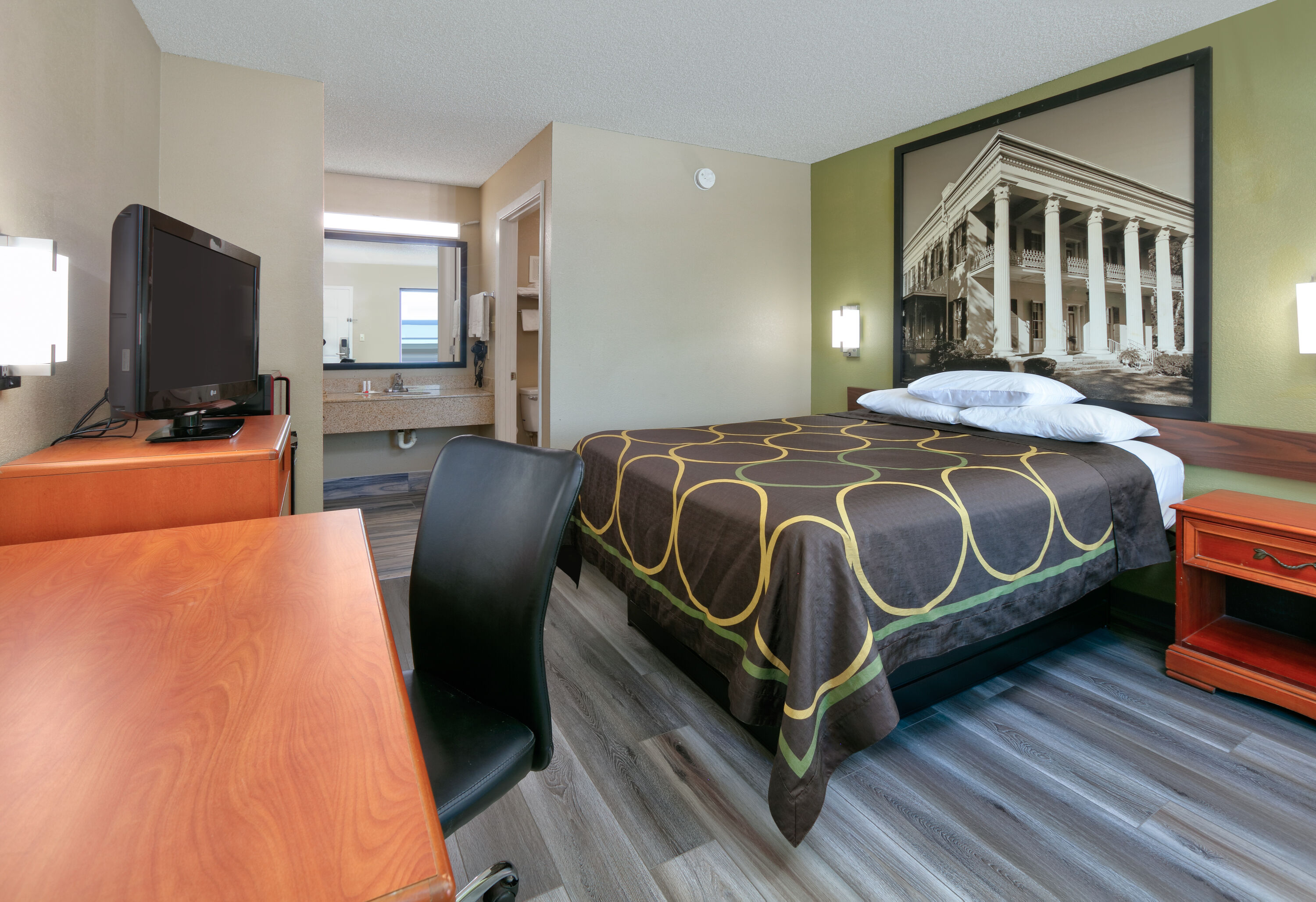 Guest room at the Super 8 by Wyndham Mobile/Tillmans Corner in Mobile, Alabama