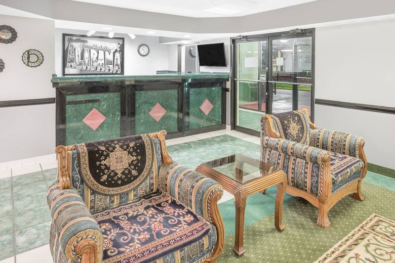 Super 8 Mobile hotel lobby in Mobile, Alabama