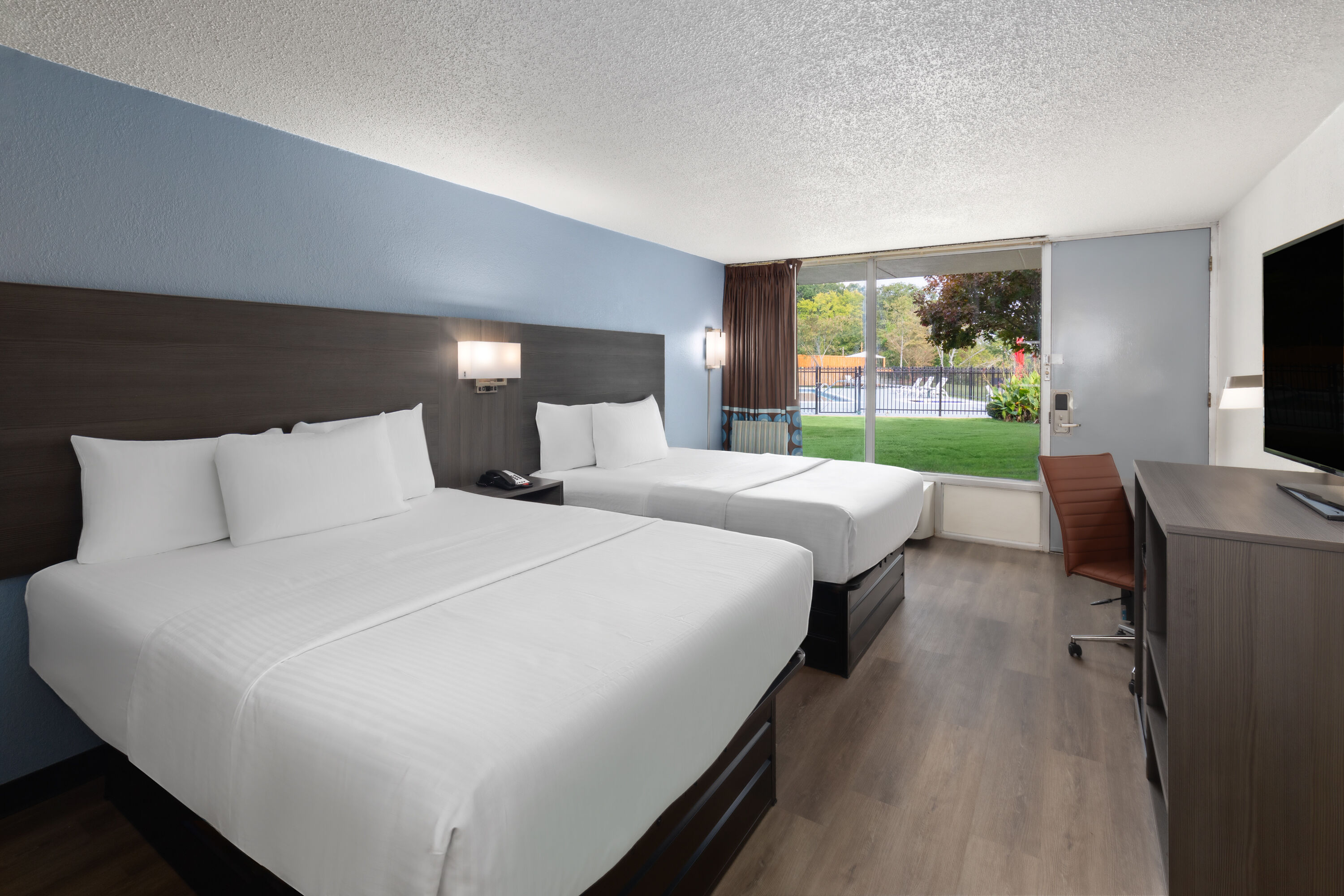 Guest room at the Super 8 by Wyndham Riverside AL in Riverside, Alabama