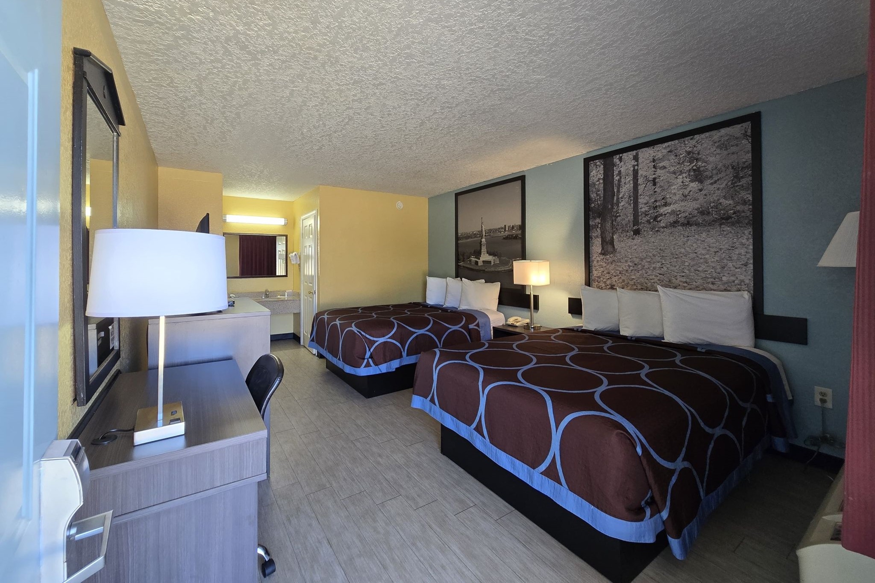Guest room at the Super 8 by Wyndham Arkadelphia Caddo Valley Area in Arkadelphia, Arkansas