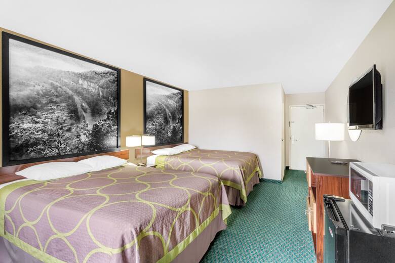 Guest room at the Super 8 Bentonville in Bentonville, Arkansas