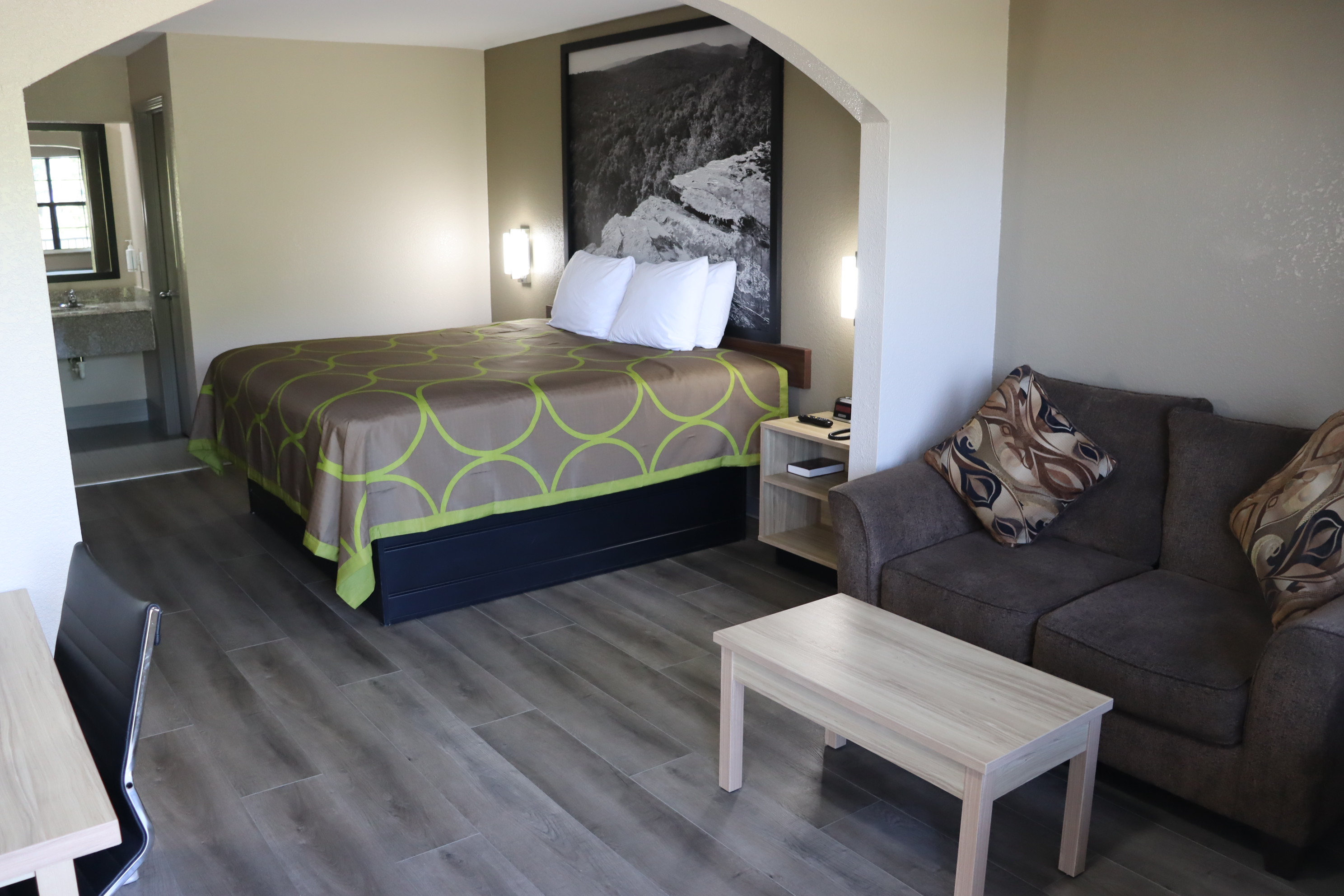 Guest room at the Super 8 by Wyndham Cabot in Cabot, Arkansas