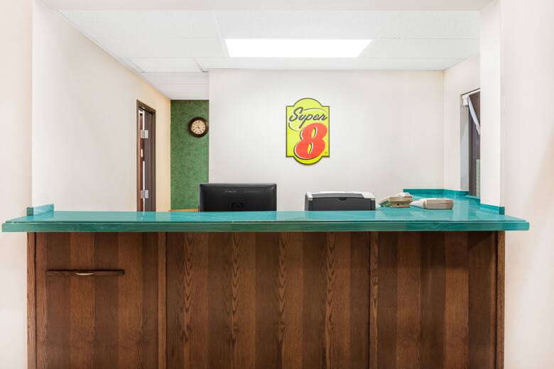 Super 8 Conway hotel lobby in Conway, Arkansas
