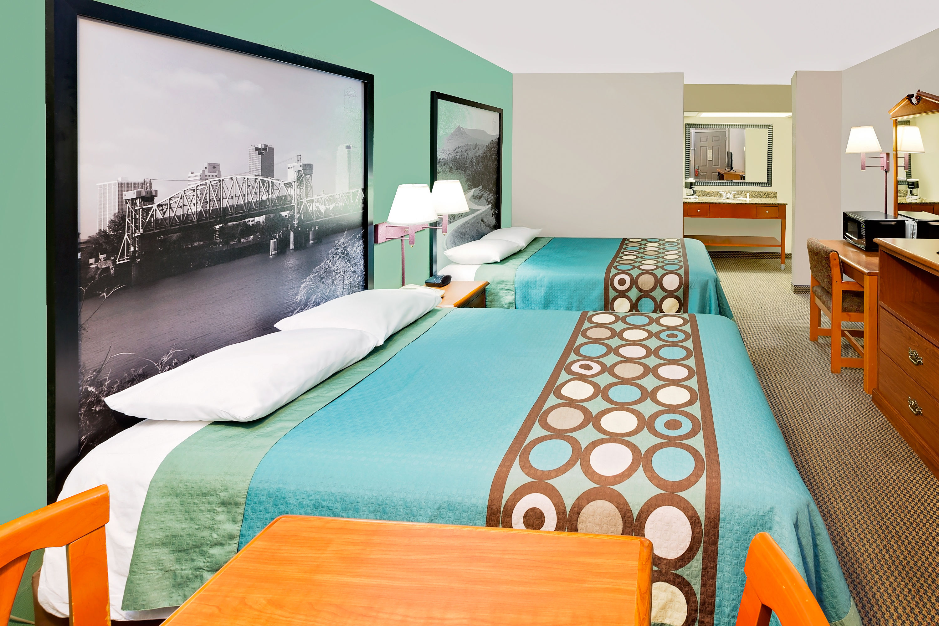 Guest room at the Super 8 by Wyndham Hazen in Hazen, Arkansas