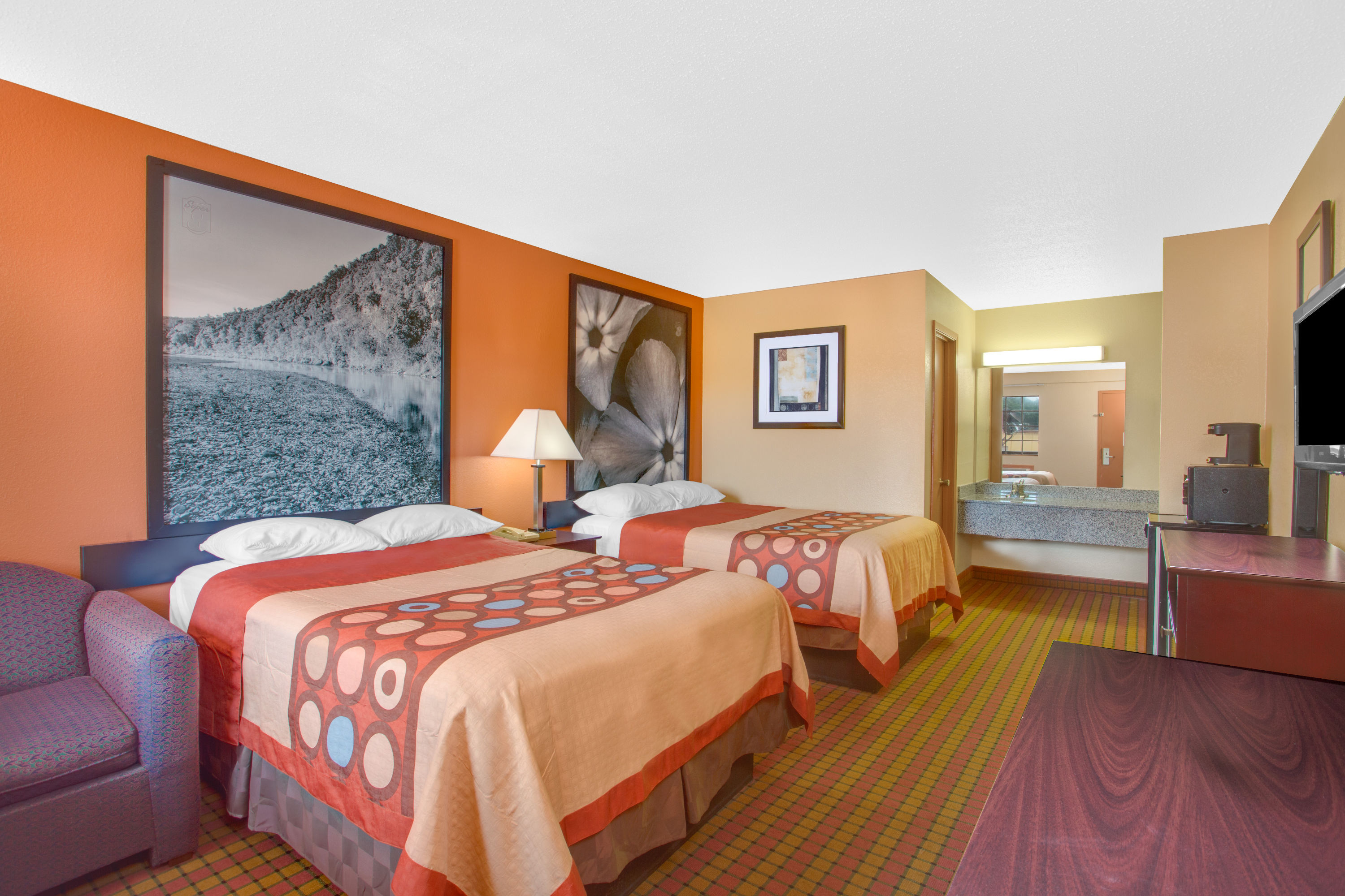 Guest room at the Super 8 by Wyndham Monticello AR in Monticello, Arkansas