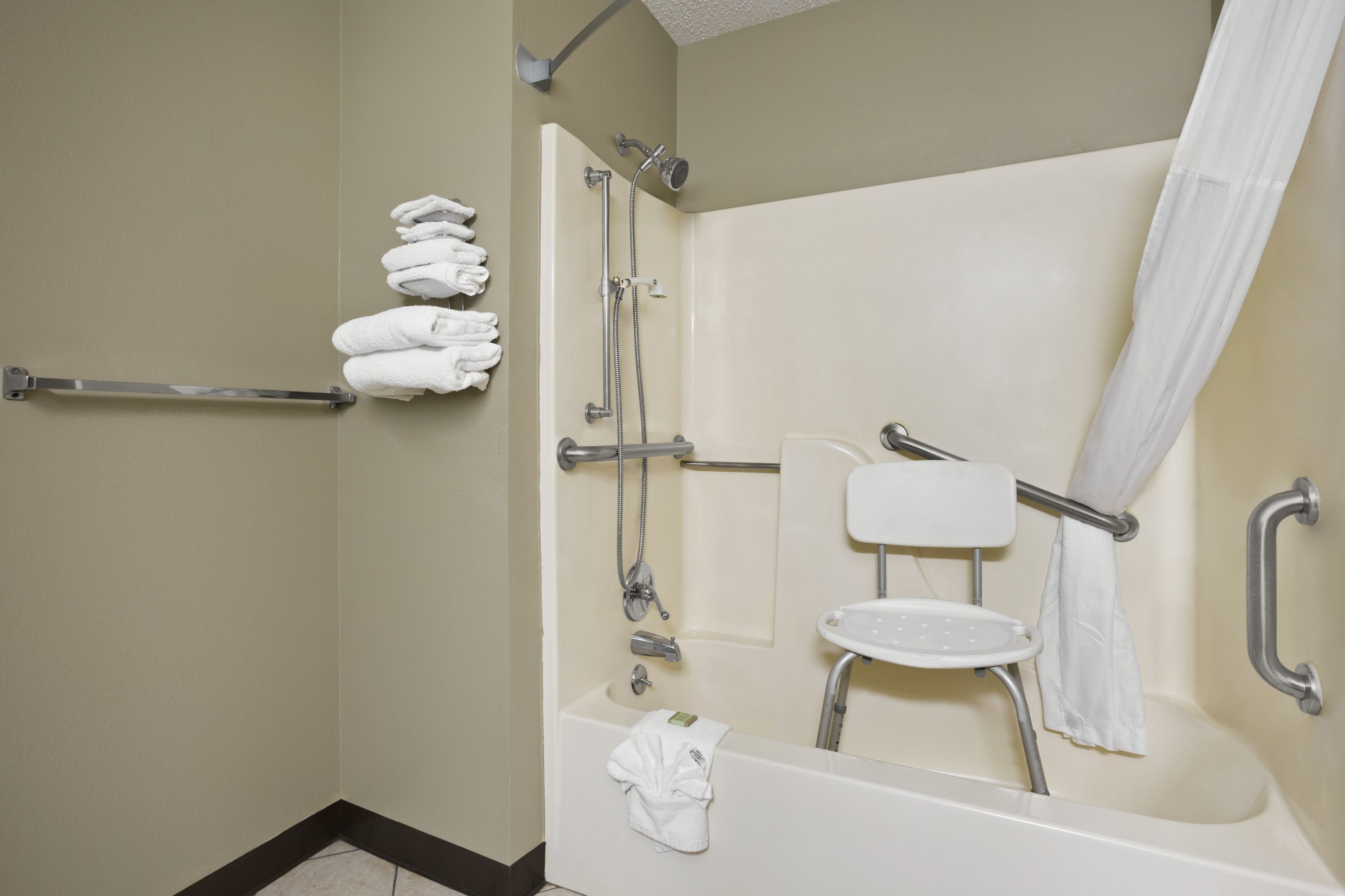 Guest room at the Super 8 by Wyndham Russellville in Russellville, Arkansas