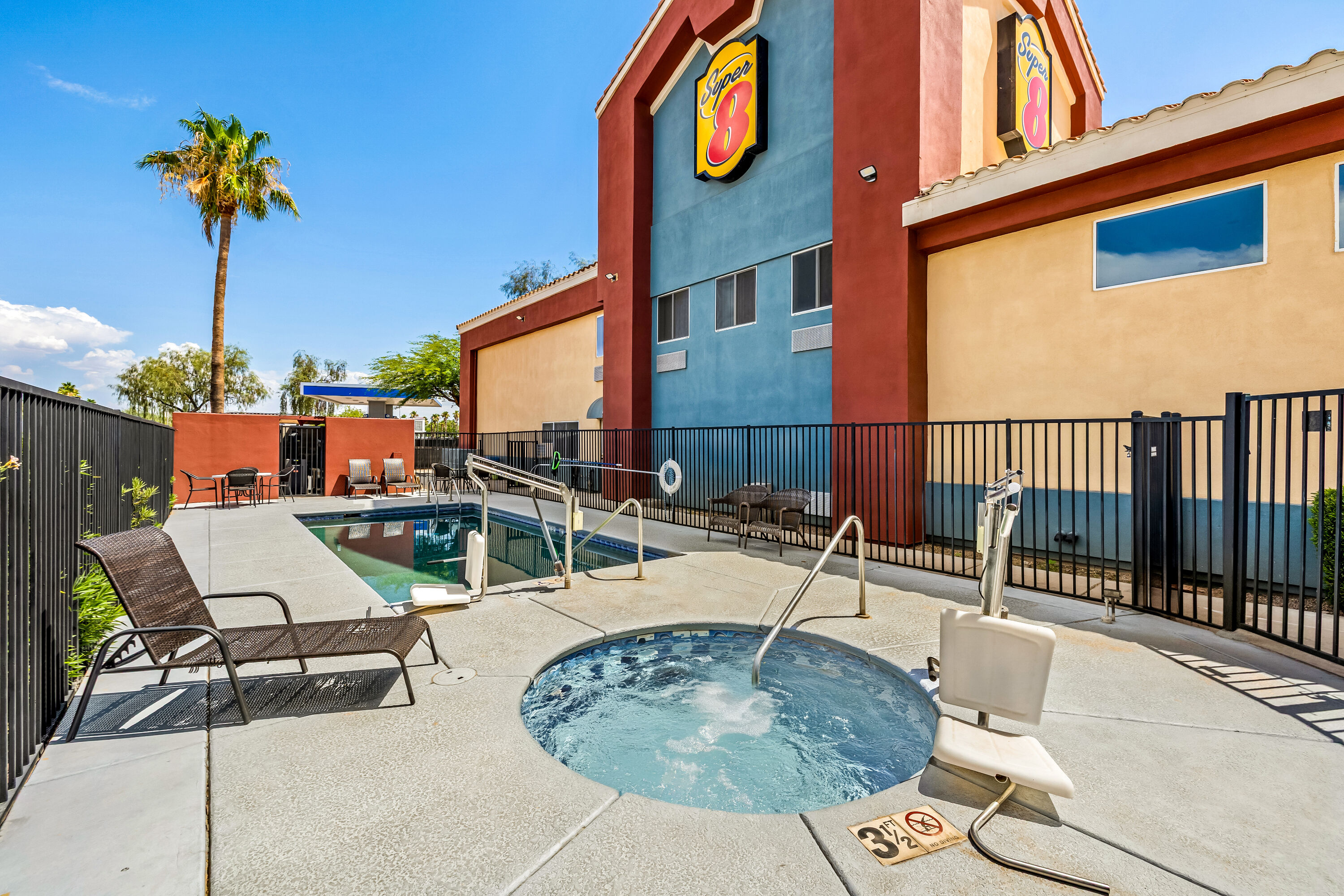 Pool daytime image at the Super 8 by Wyndham Marana/Tucson Area in Marana, Arizona