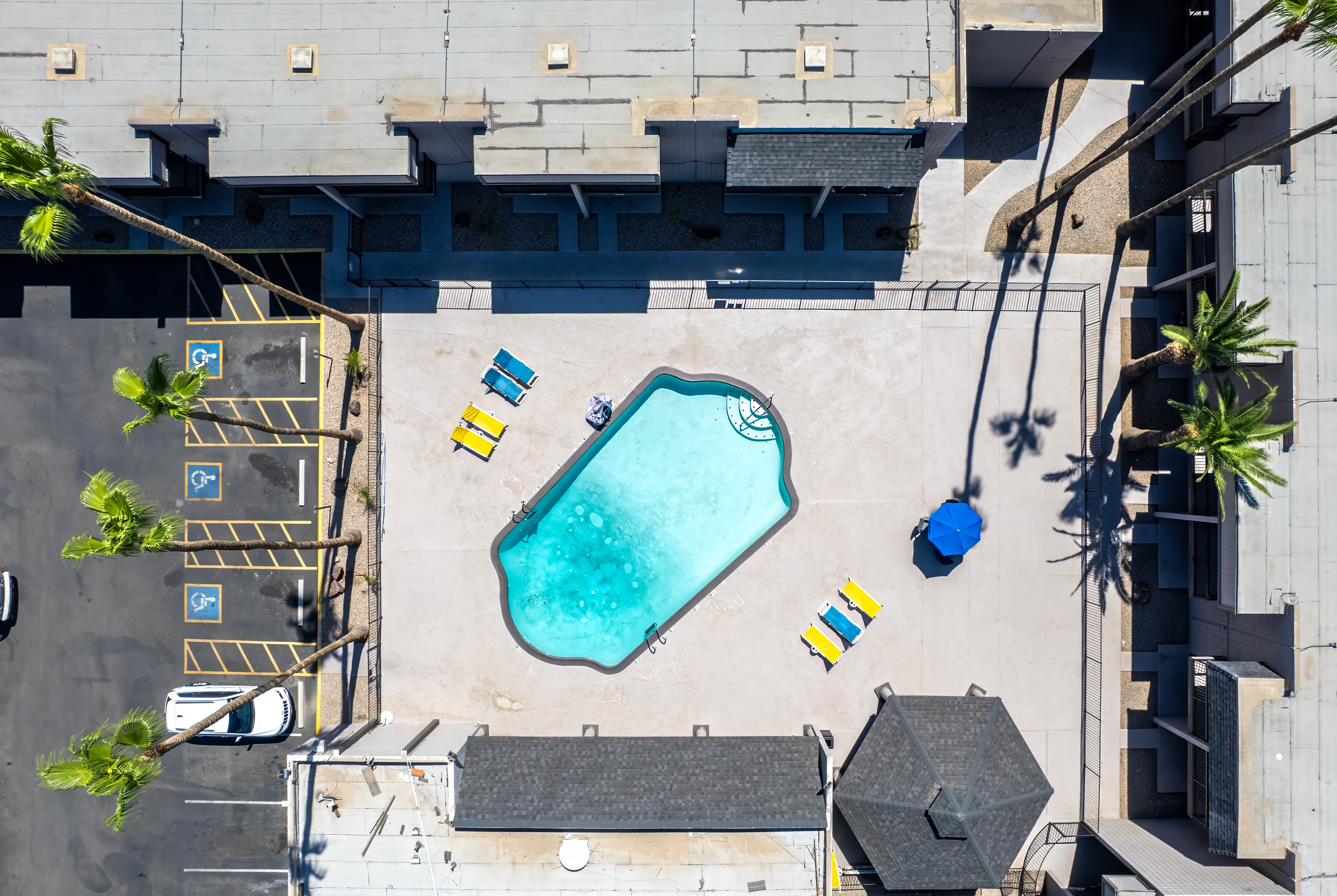 Aerial View of Super 8 by Wyndham Mesa Downtown Near Convention Center hotel in Mesa, Arizona