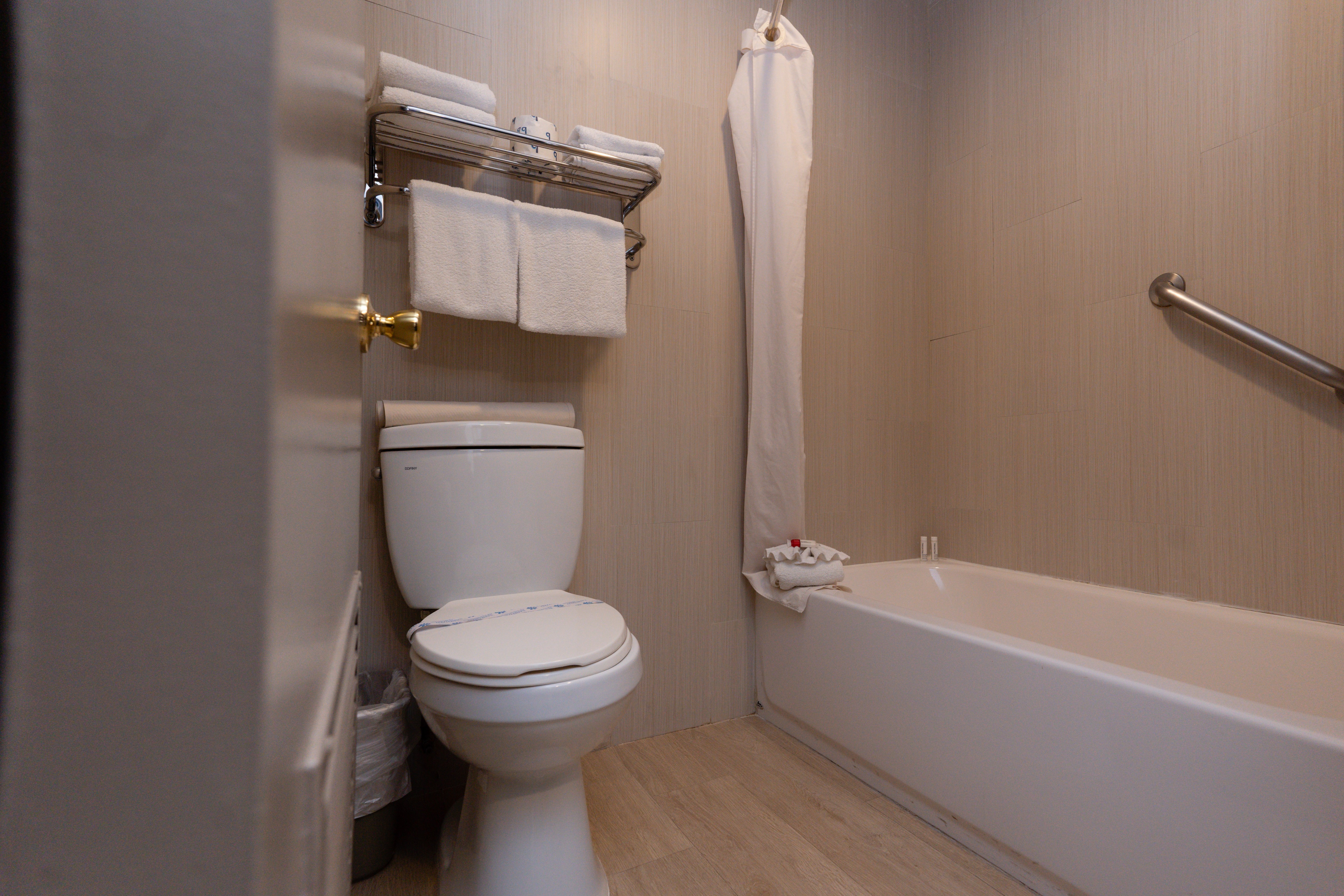 Guest room at the Super 8 by Wyndham Anaheim/Disneyland Drive in Anaheim, California