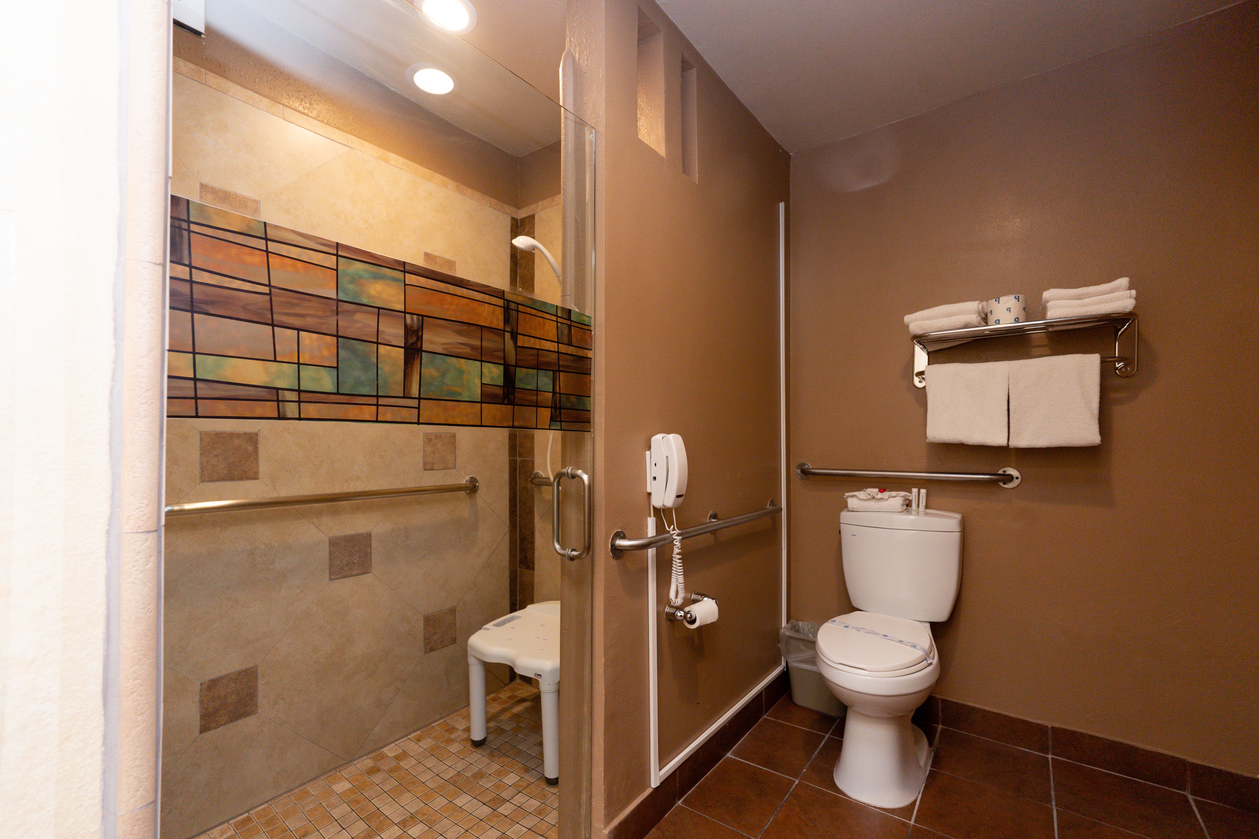 Guest room at the Super 8 by Wyndham Anaheim/Disneyland Drive in Anaheim, California