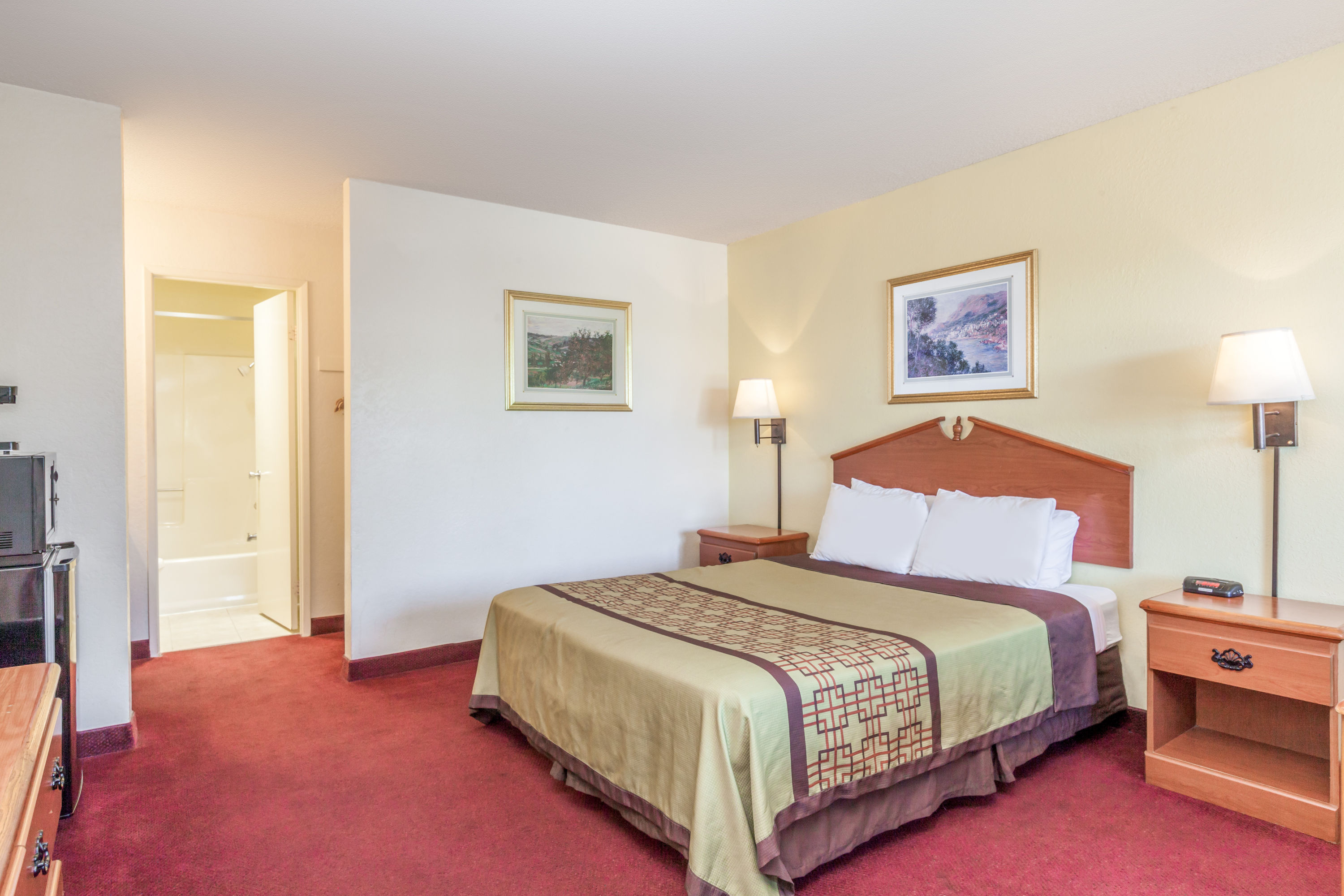 Guest room at the Super 8 by Wyndham Bakersfield/Central in Bakersfield, California