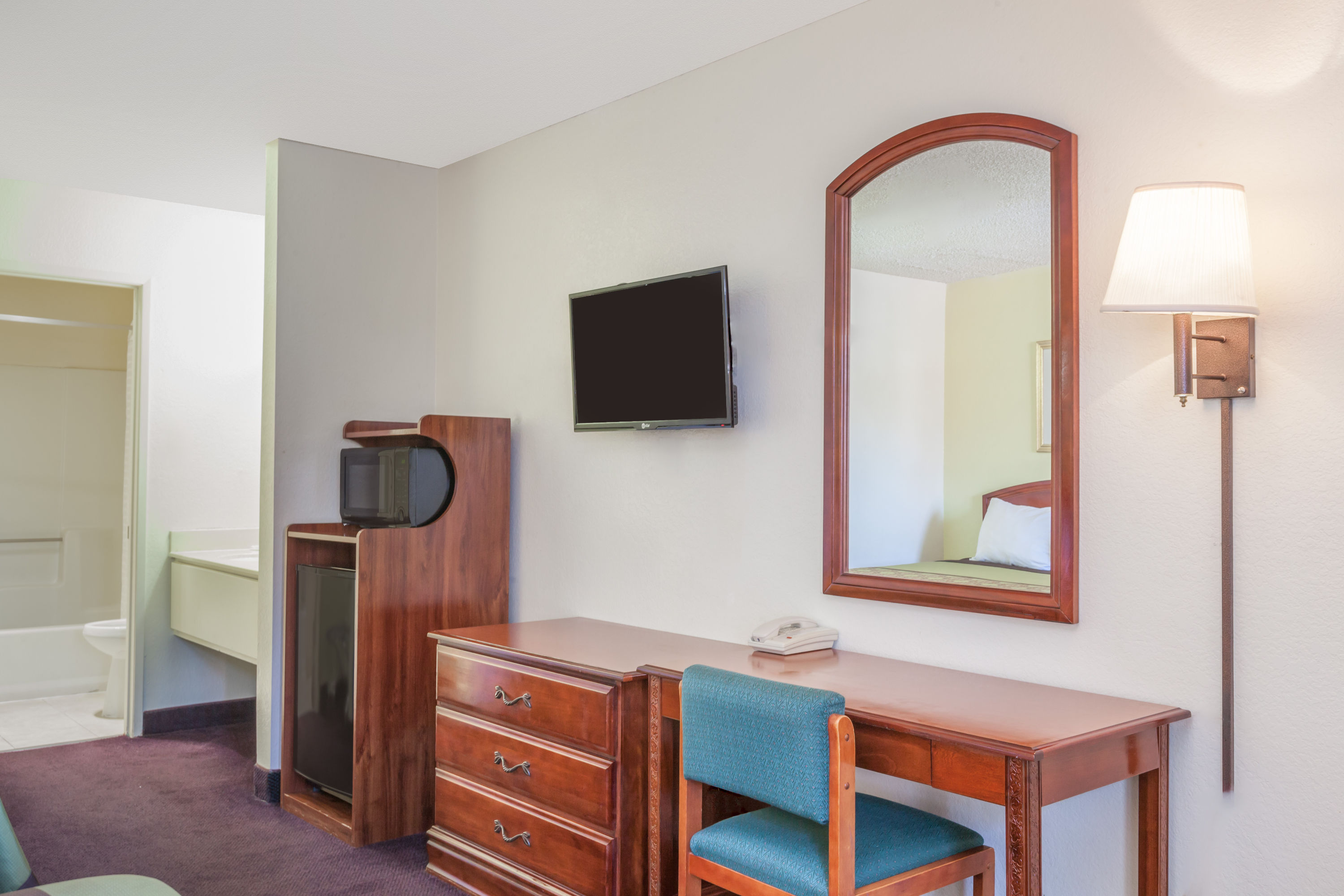 Guest room at the Super 8 by Wyndham Bakersfield/Central in Bakersfield, California