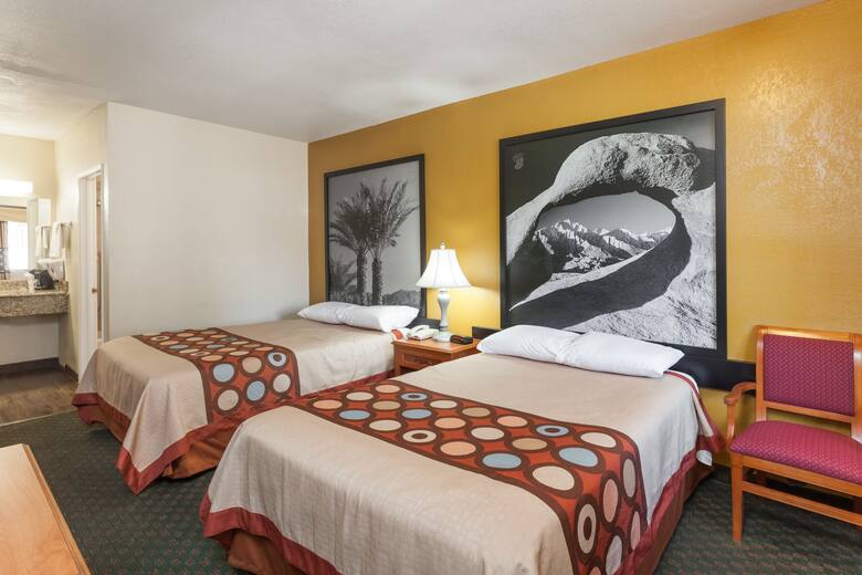 Guest room at the Super 8 Bakersfield South CA in Bakersfield, California
