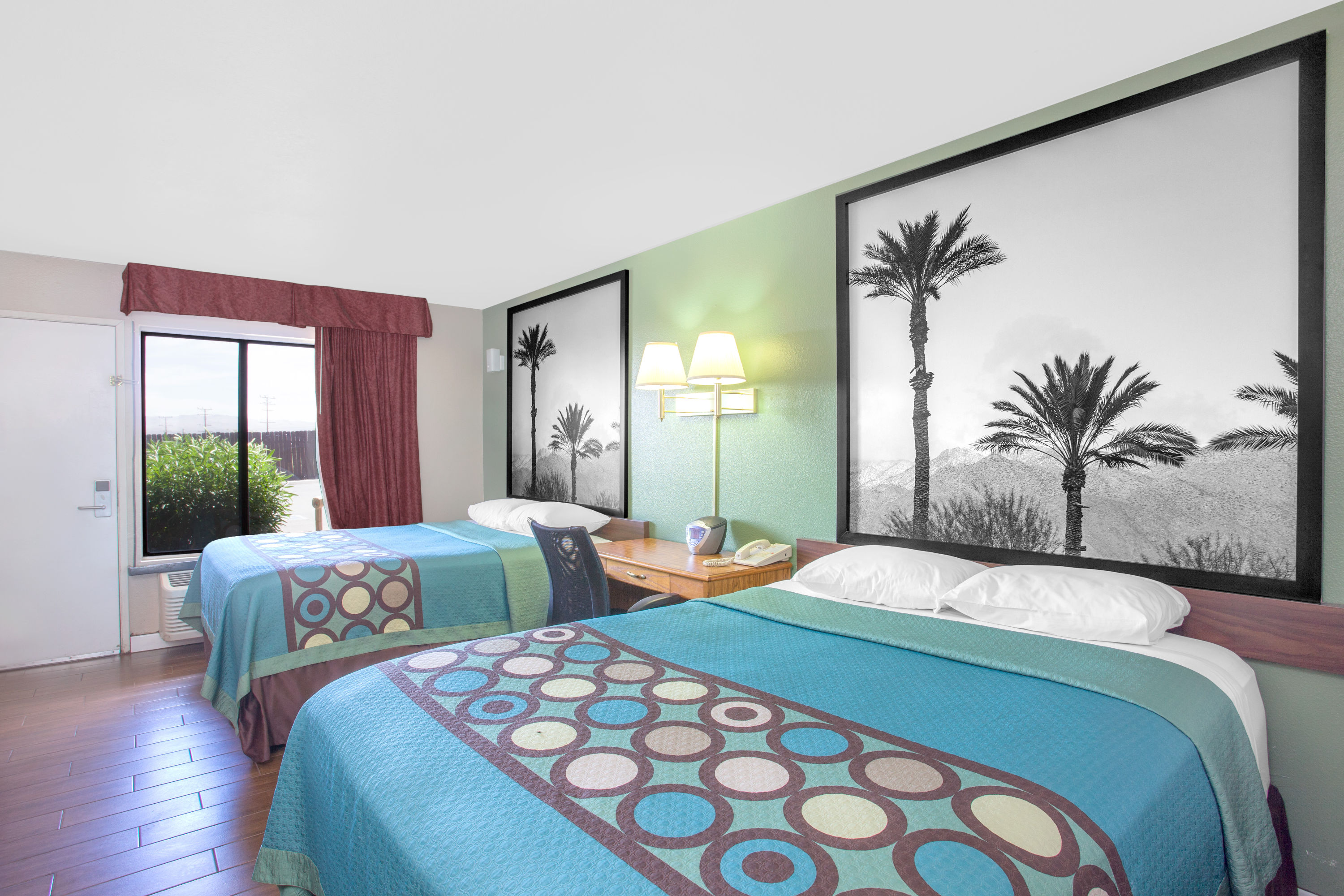 Guest room at the Super 8 by Wyndham Barstow in Barstow, California