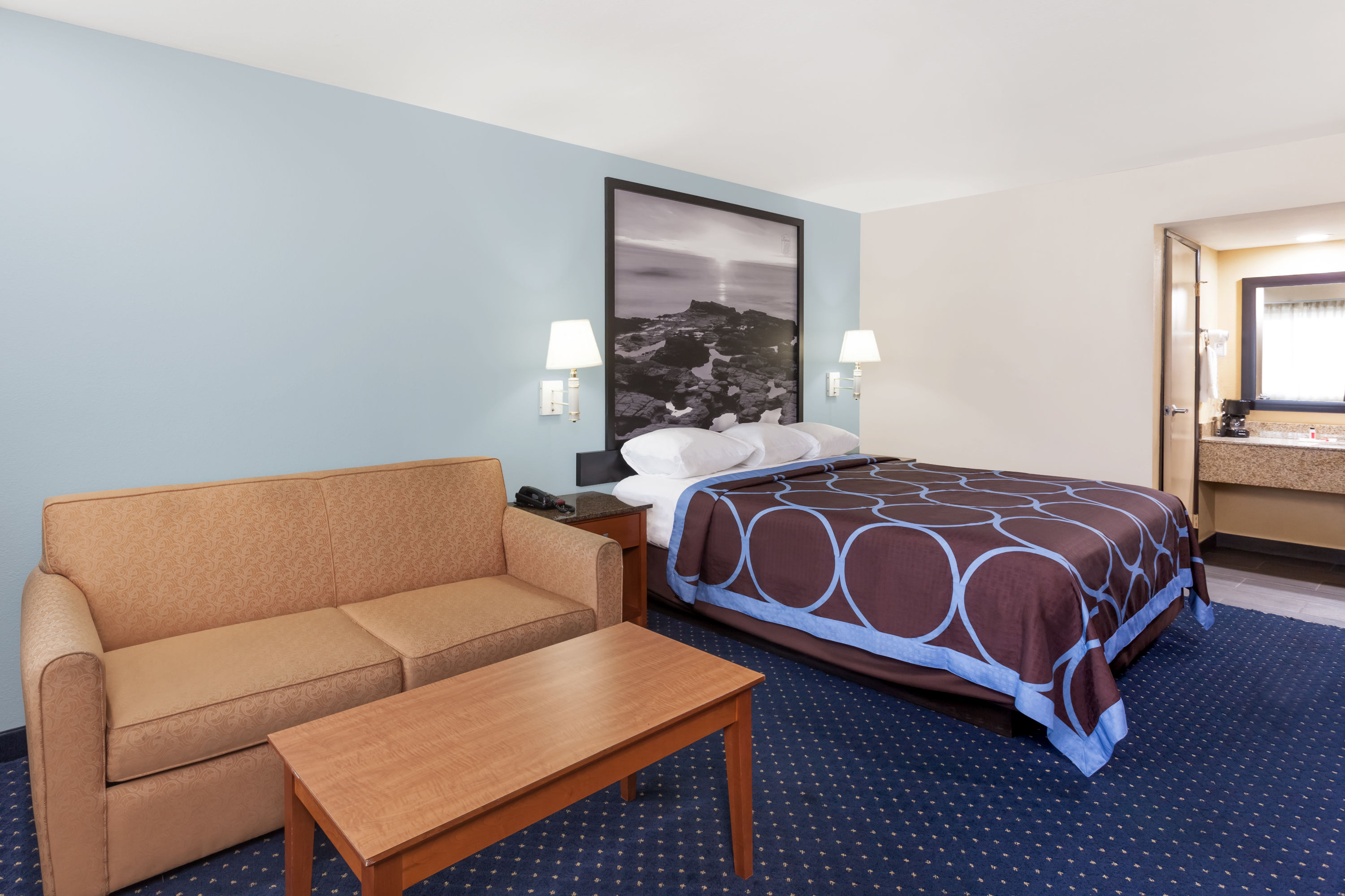 Guest room at the Super 8 by Wyndham El Cajon/San Diego in El Cajon, California