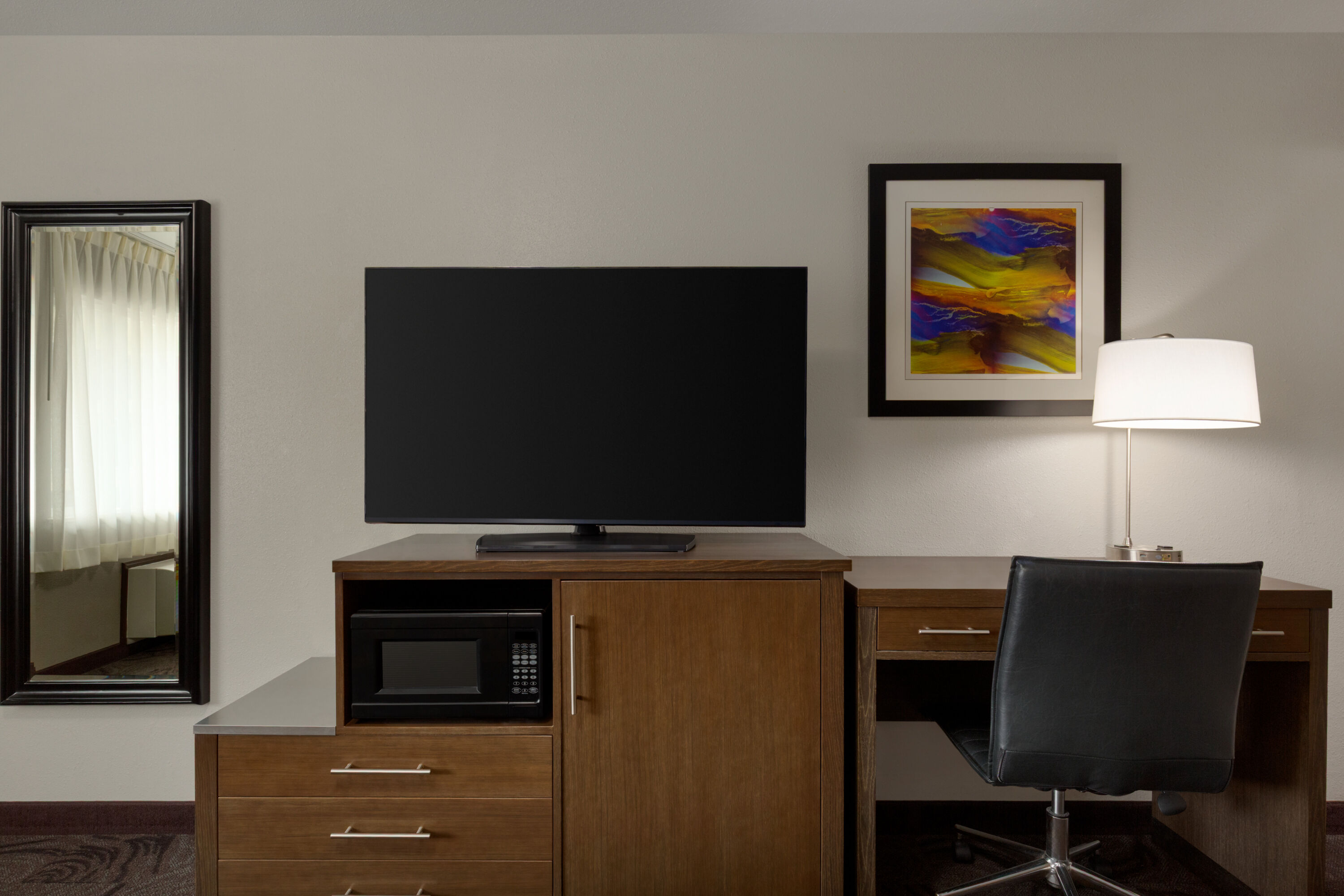 Guest room at the Super 8 by Wyndham Eureka in Eureka, California