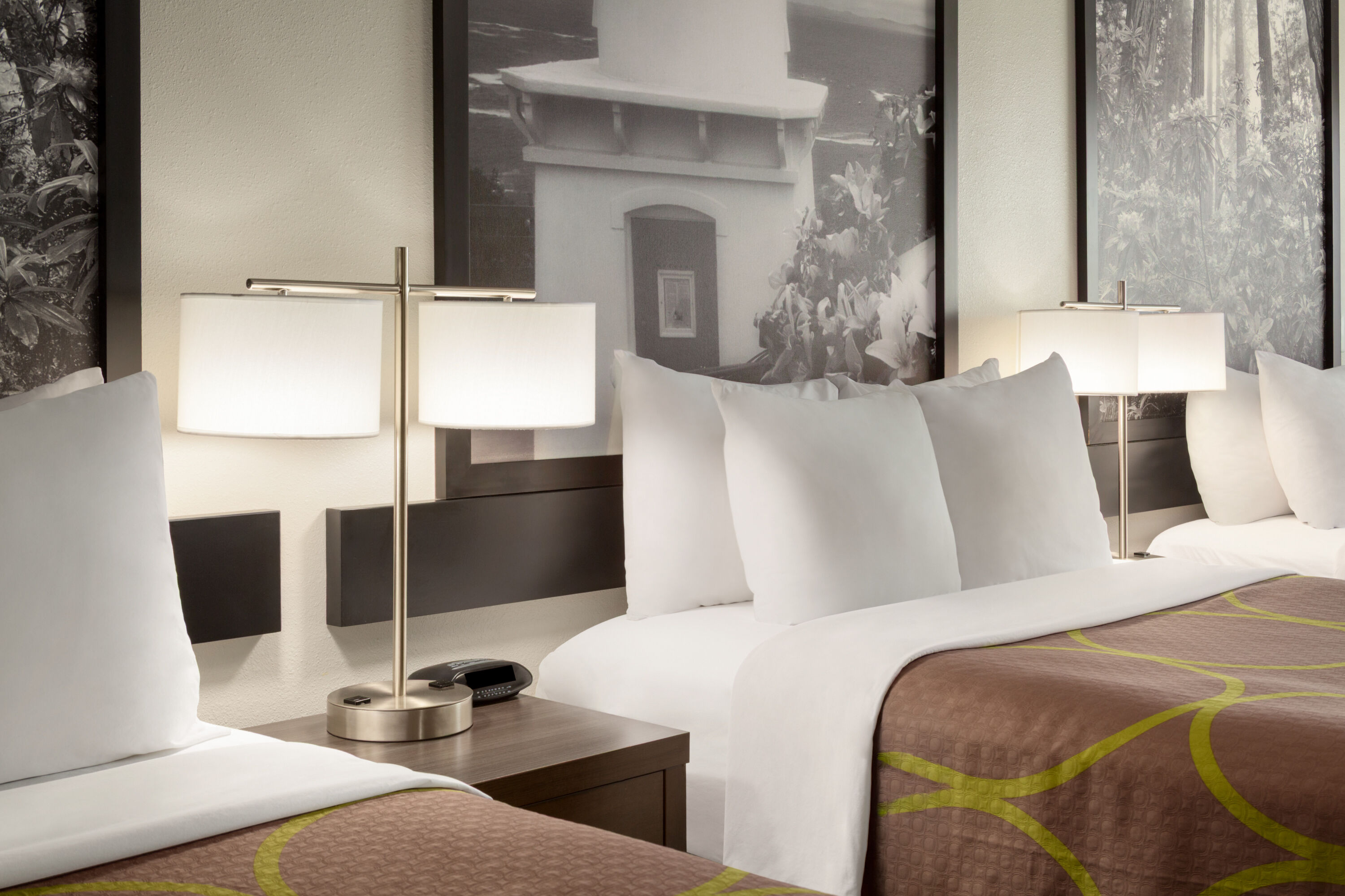 Guest room at the Super 8 by Wyndham Eureka in Eureka, California