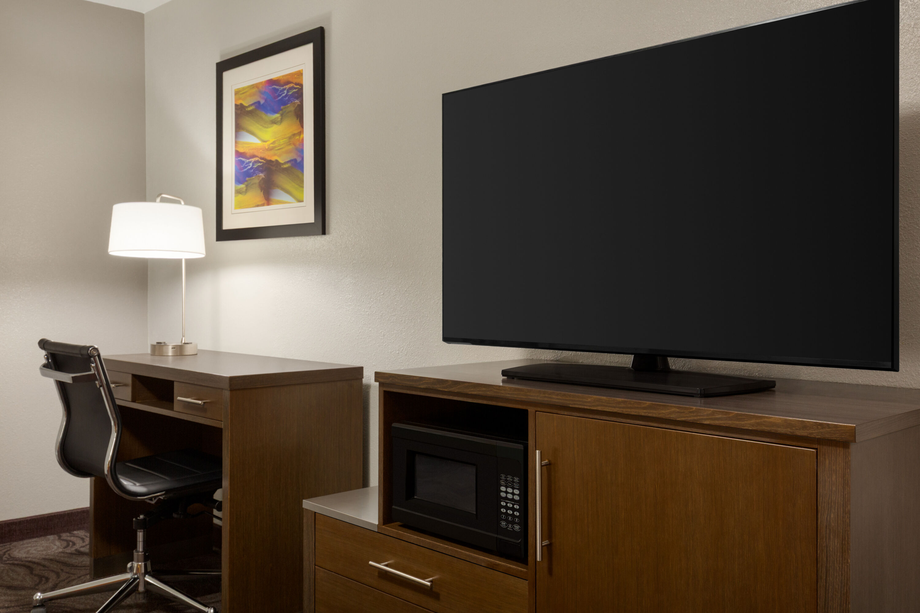 Guest room at the Super 8 by Wyndham Eureka in Eureka, California