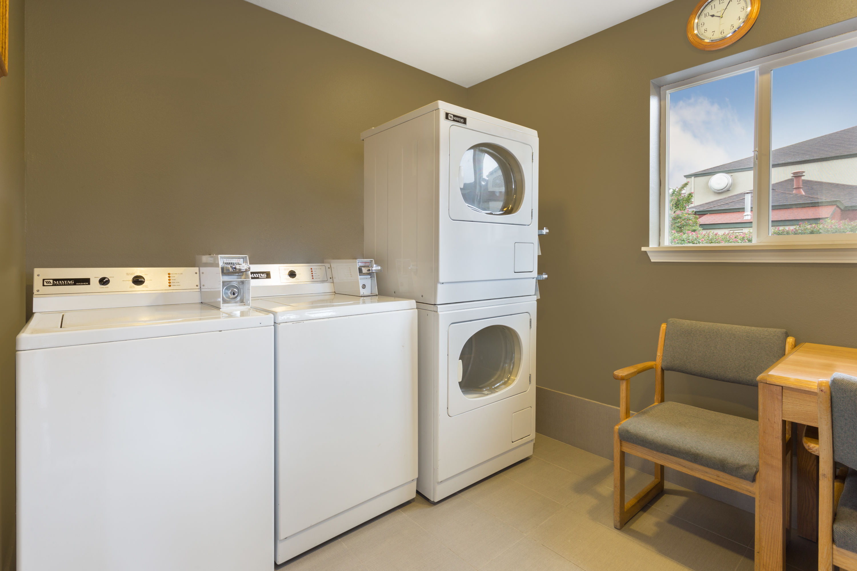 Laundry facilities at Super 8 by Wyndham Fortuna in Fortuna, California