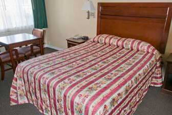 Guest room at the Super 8 Fresno Convention Centre Area in Fresno, California