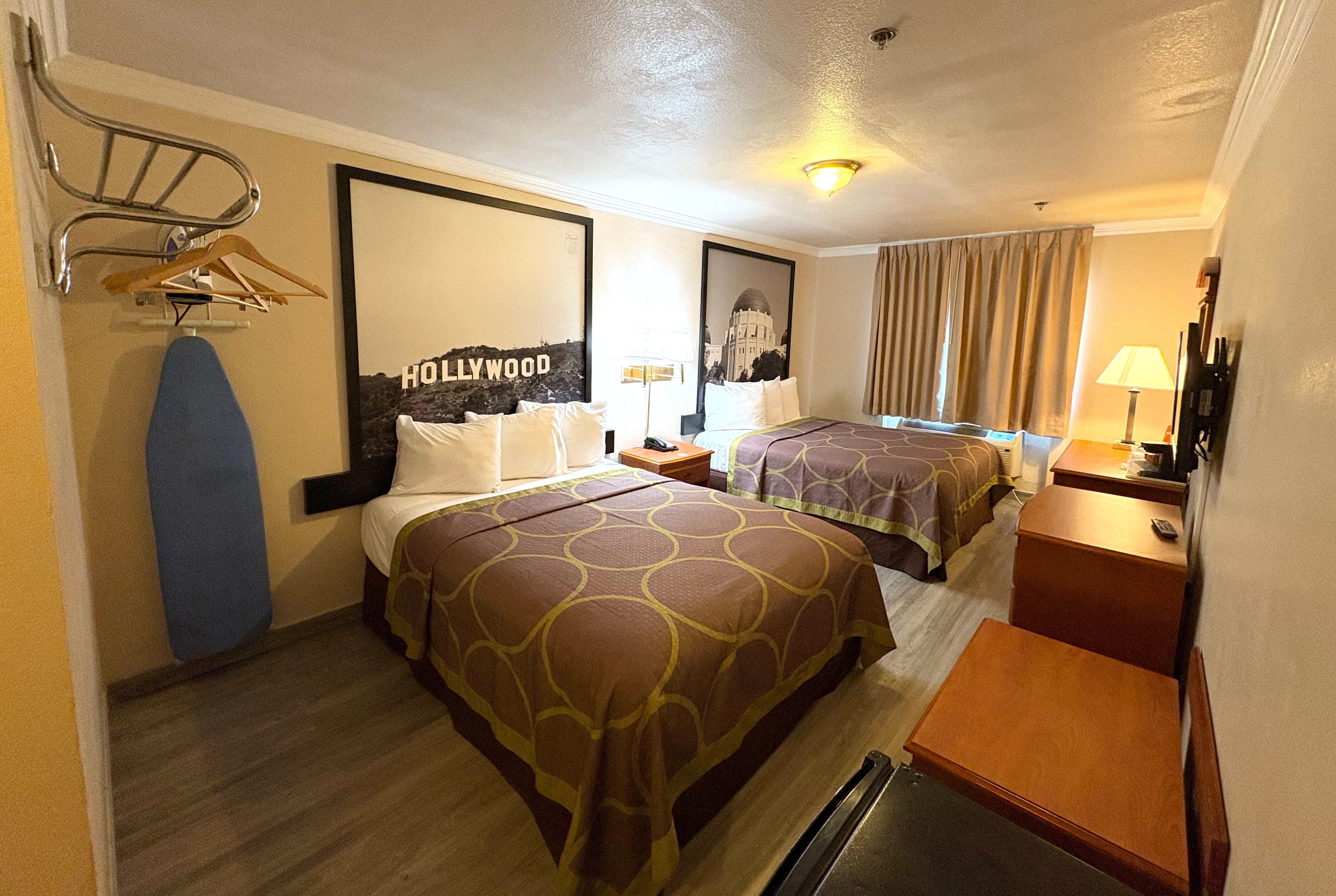 Guest room at the Super 8 by Wyndham Hollywood/LA Area in Hollywood, California