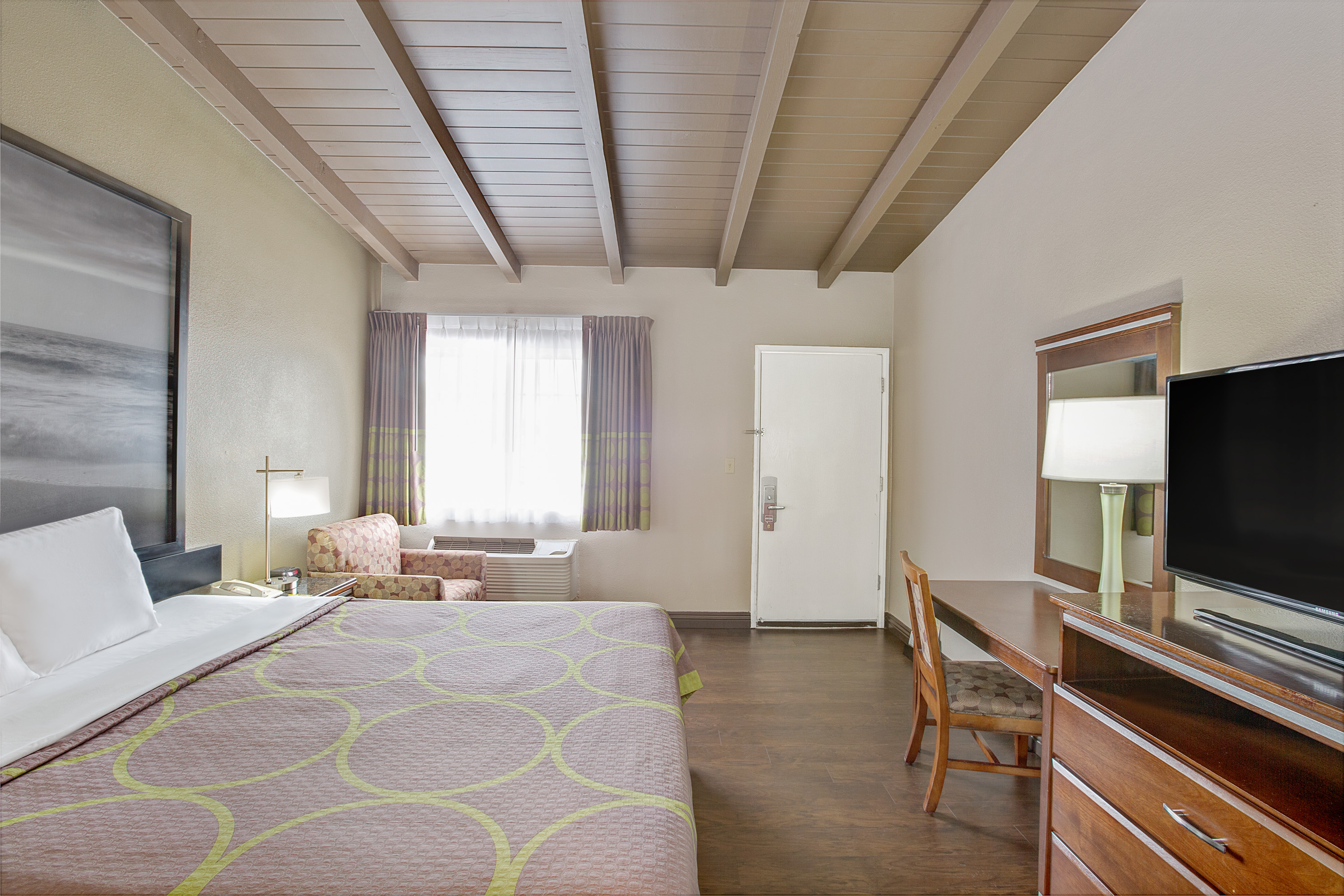 Guest room at the Super 8 by Wyndham Los Angeles-Culver City Area in Los Angeles, California