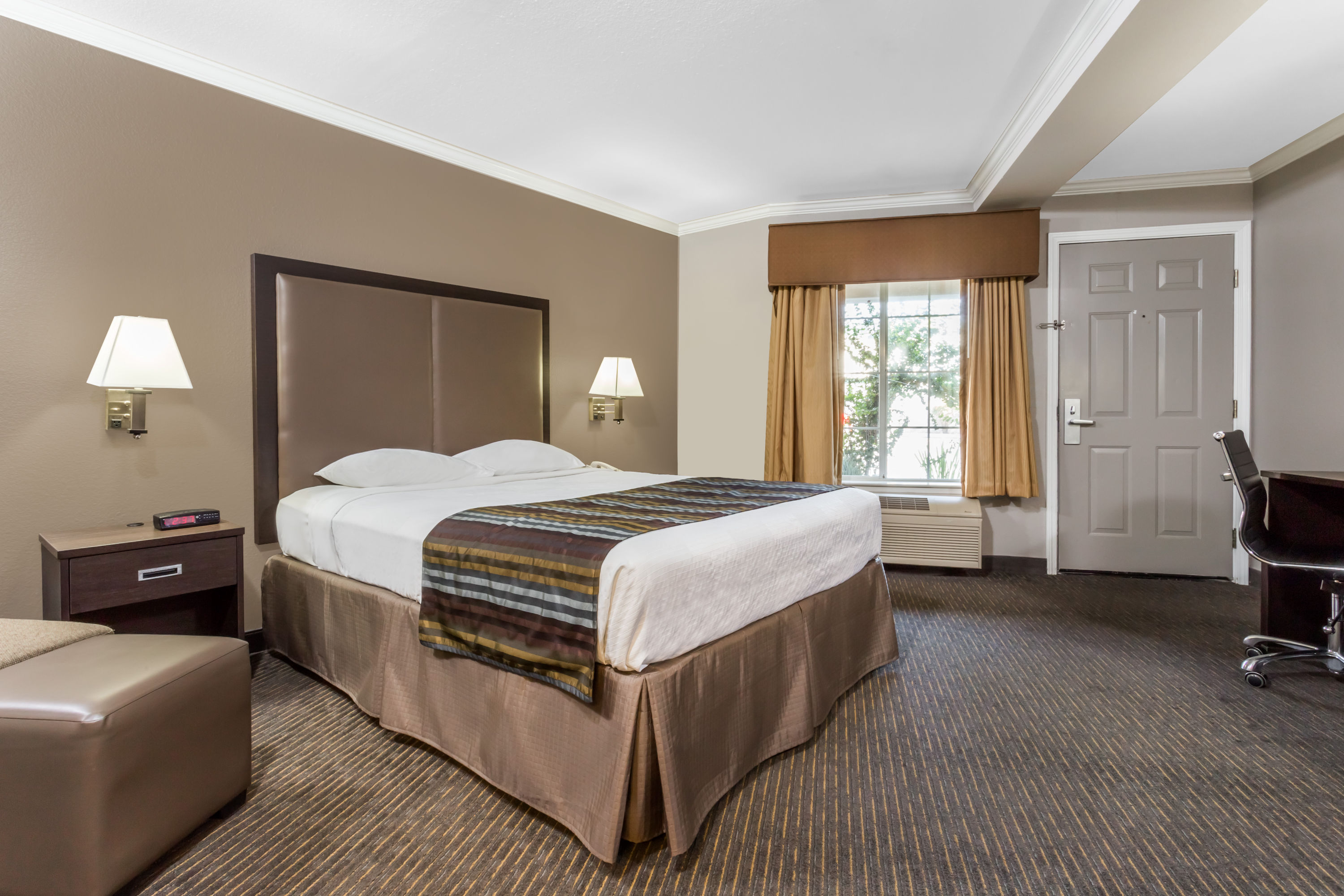 Guest room at the Super 8 by Wyndham Mountain View in Mountain View, California