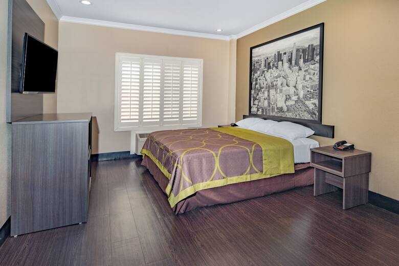 Guest room at the Super 8 North Hollywood in North Hollywood, California