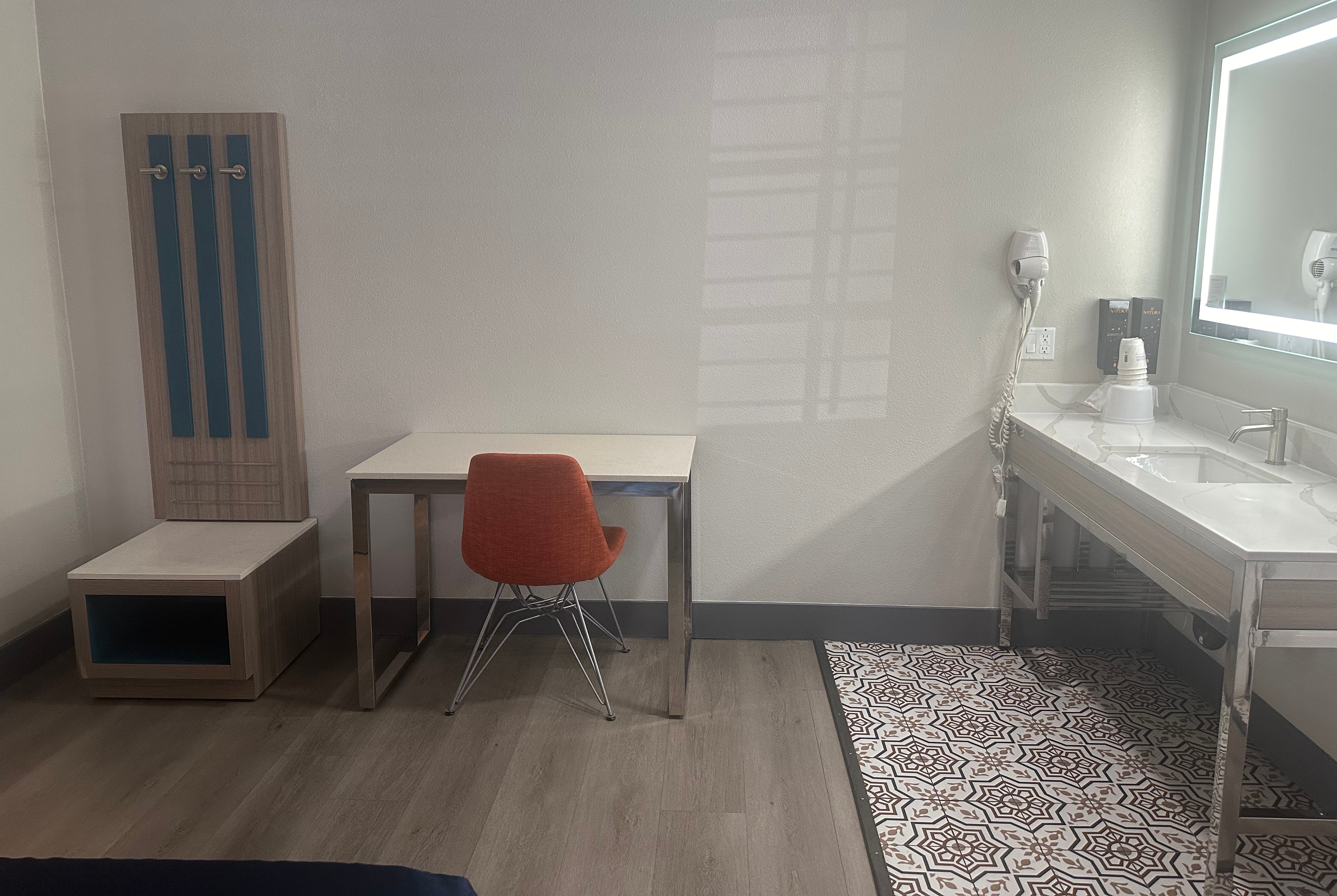 Guest room at the Super 8 by Wyndham Oceanside Downtown in Oceanside, California