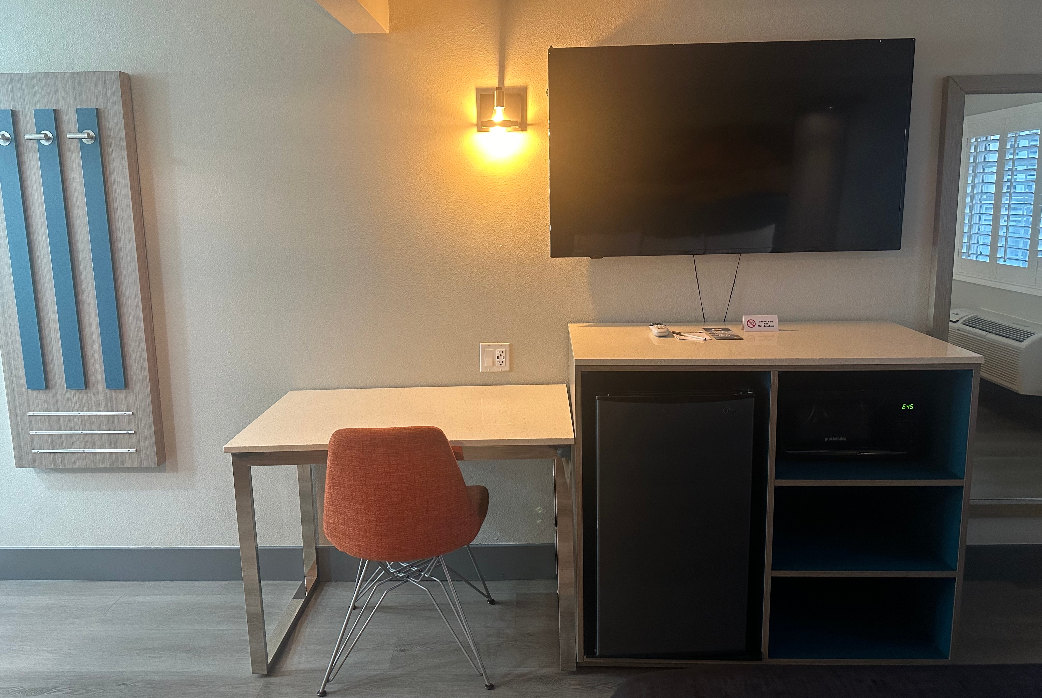 Guest room at the Super 8 by Wyndham Oceanside Downtown in Oceanside, California