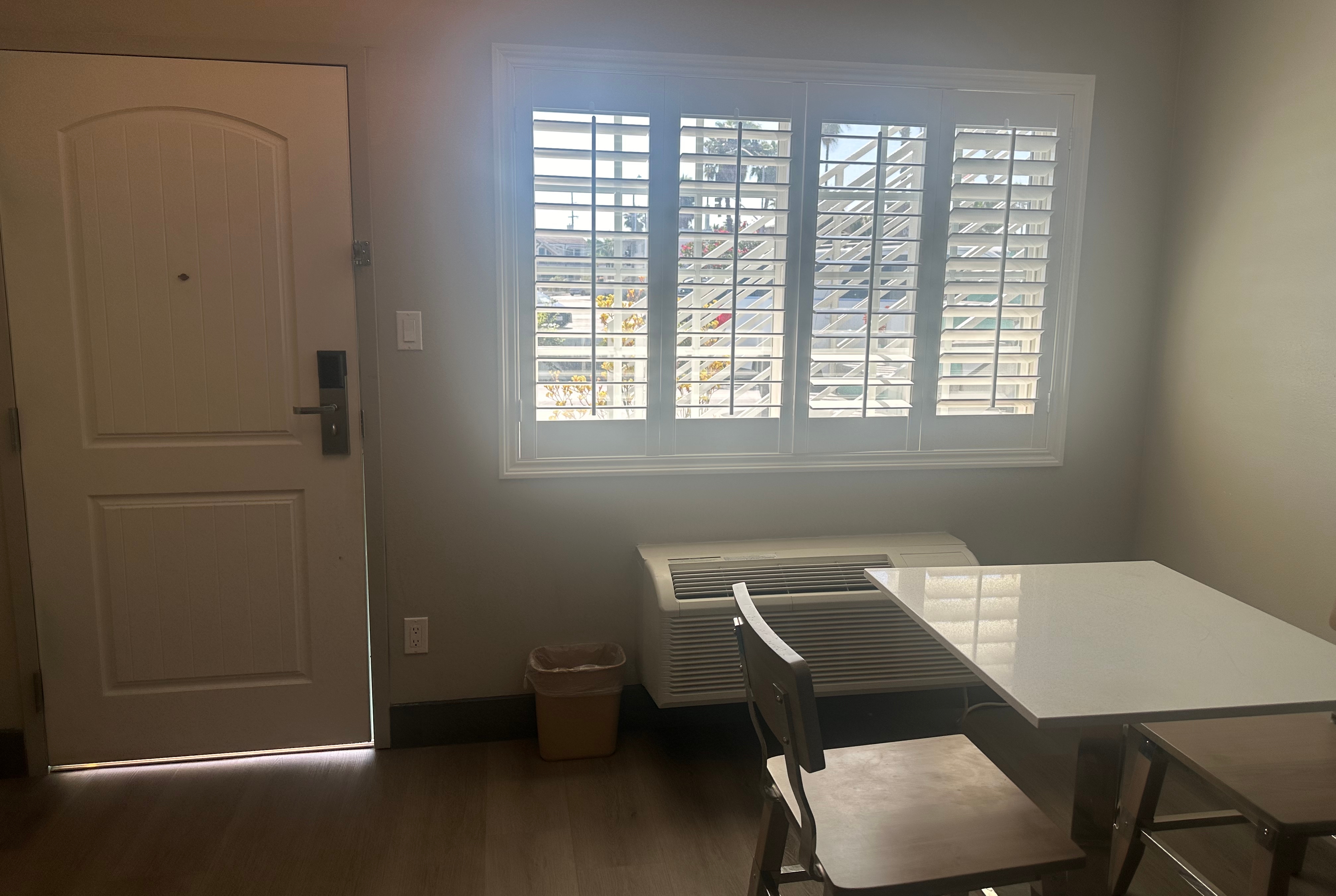 Guest room at the Super 8 by Wyndham Oceanside Downtown in Oceanside, California